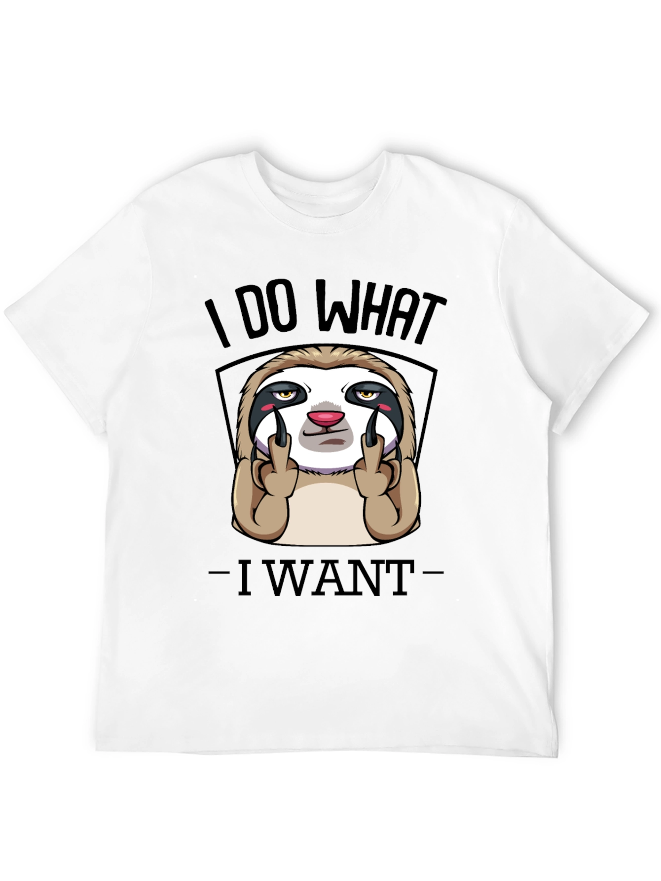 Black I Do What I Want Sloth Graphic Tee view 12