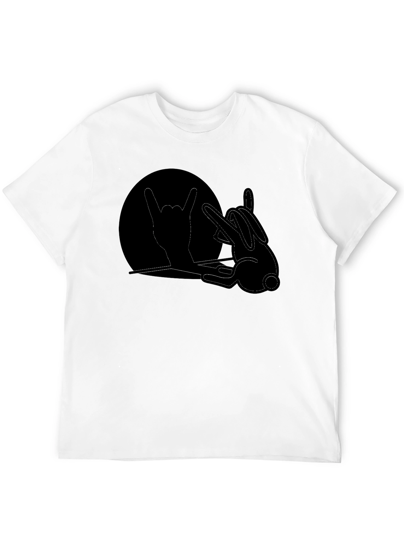 Black Rock On Bunny T-Shirt - Black view 12