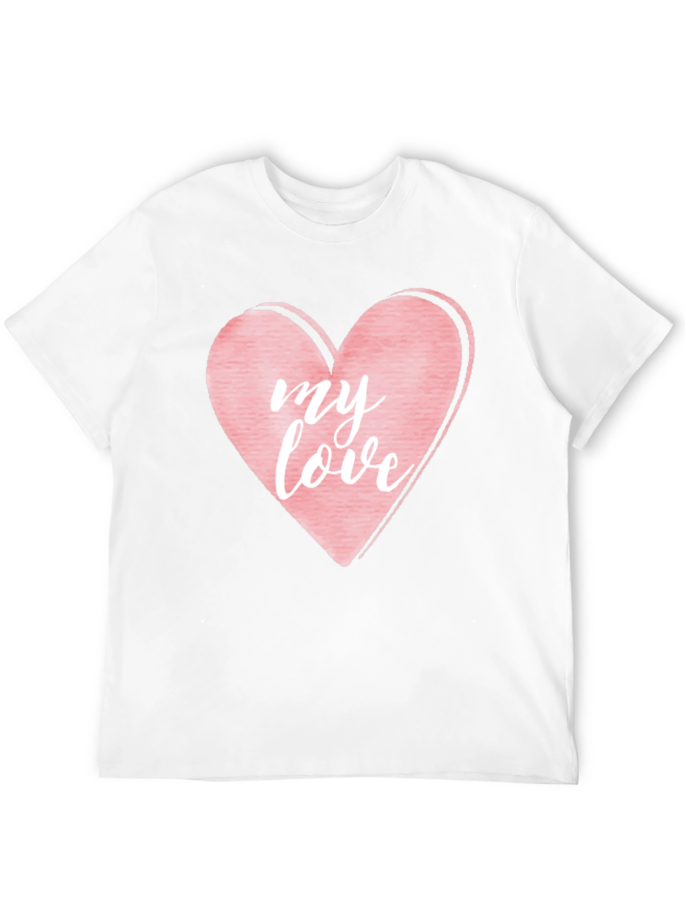Black My Love Heart Graphic T-Shirt view 12