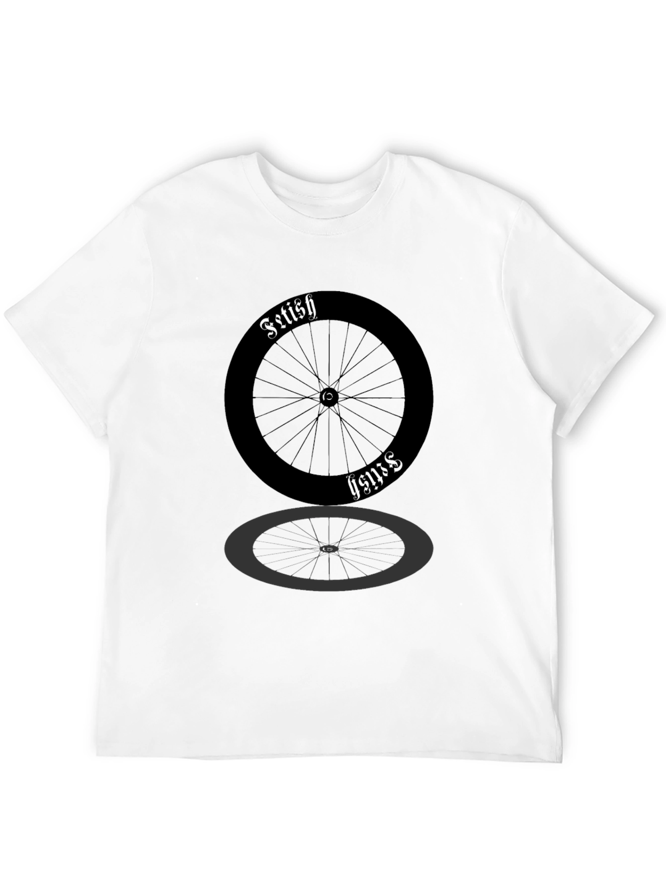 Black Fetish Cycle Wheel Black T-Shirt view 12