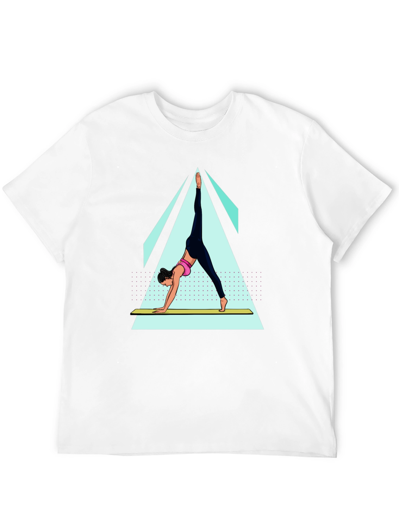 Black Yoga Pose Graphic Tee - Black Cotton Blend Shirt view 12