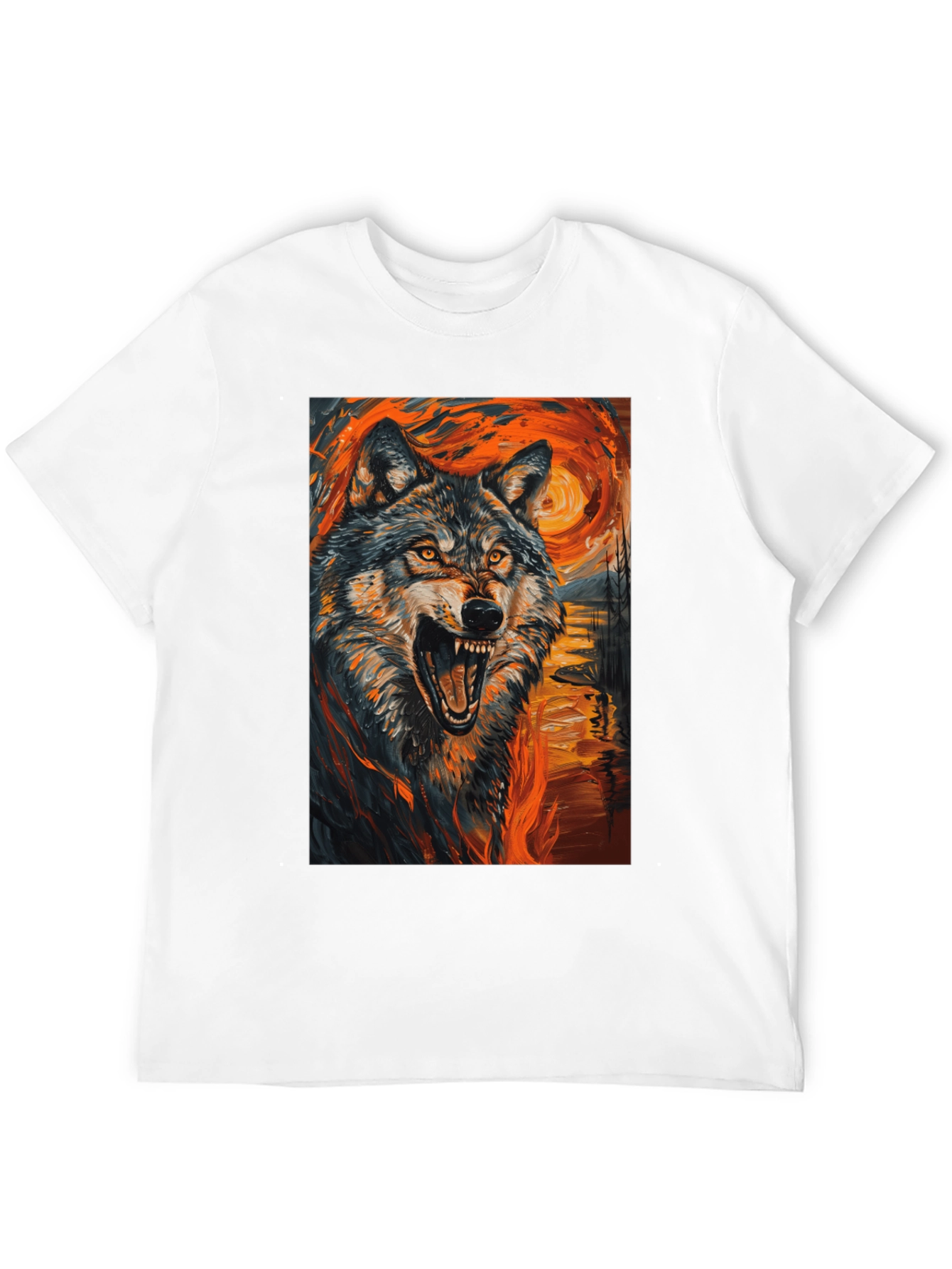 Black Wolf Art T-Shirt - Vibrant Graphic Tee view 12