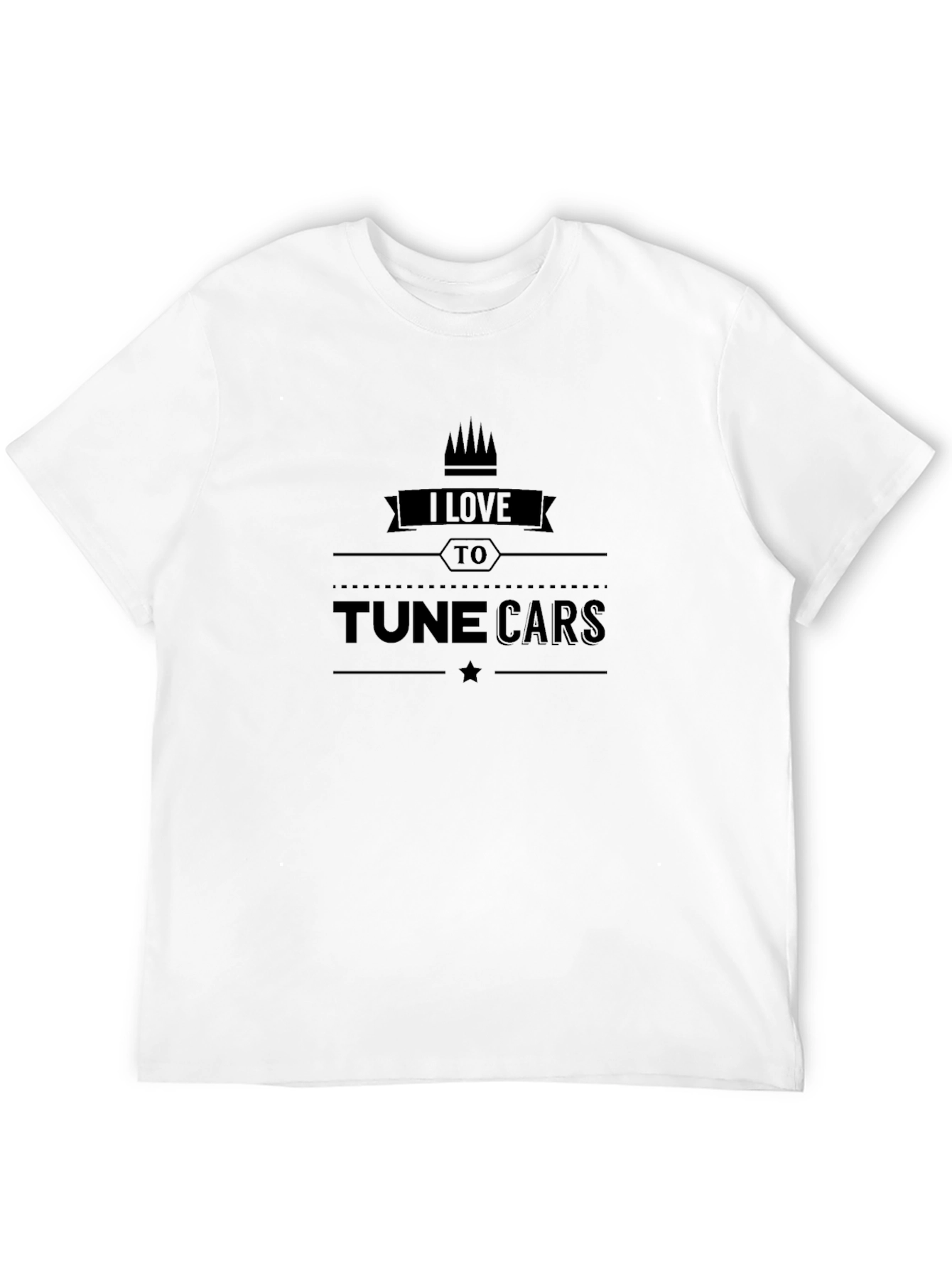 Black I Love To Tune Cars Black T-Shirt view 12