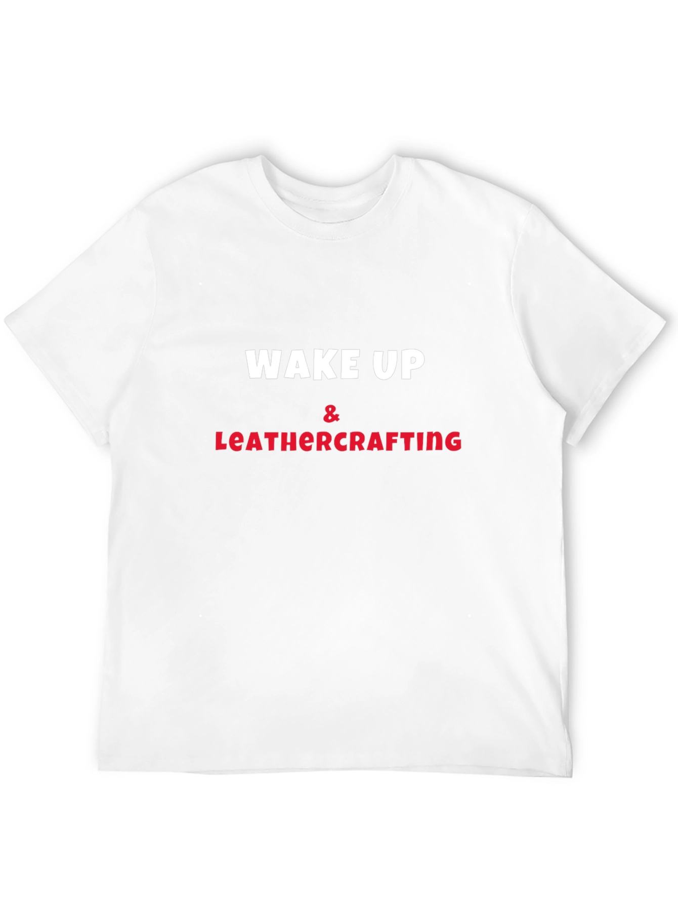 Black Wake Up & Leathercrafting T-Shirt view 12
