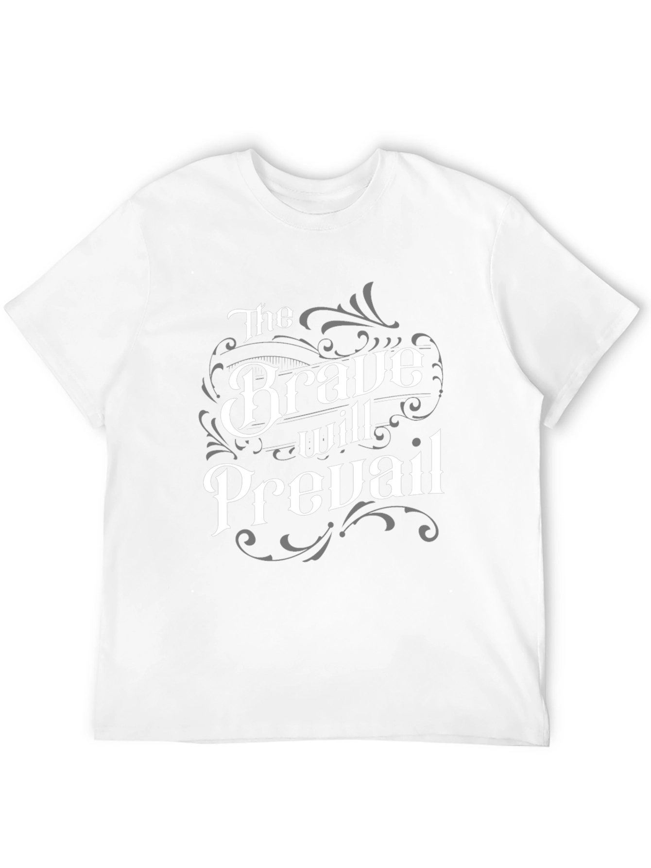 Black Brave Will Prevail Graphic T-Shirt - Black view 12