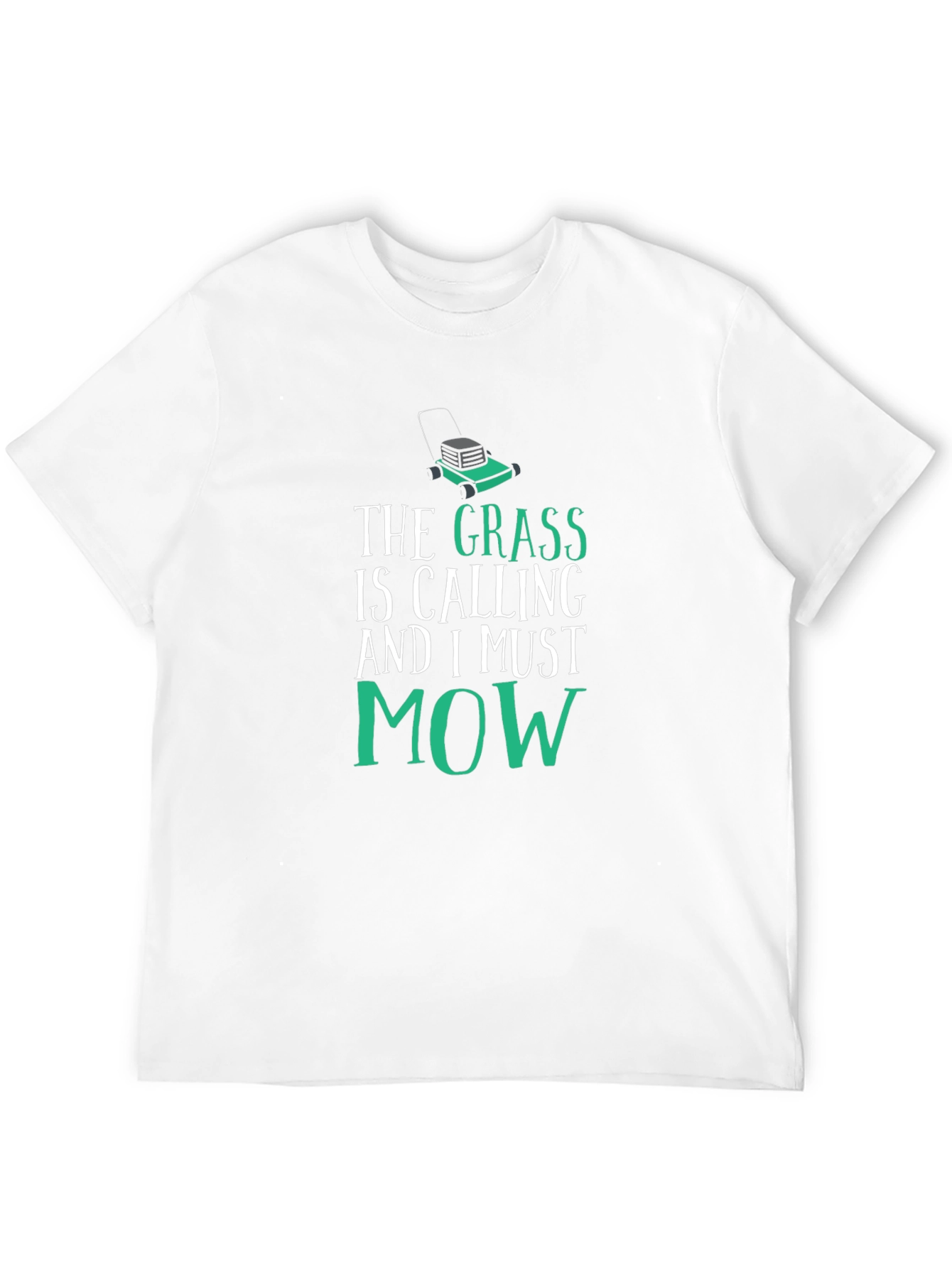 Black Funny Lawn Mowing T-Shirt - The Grass is Calling view 12