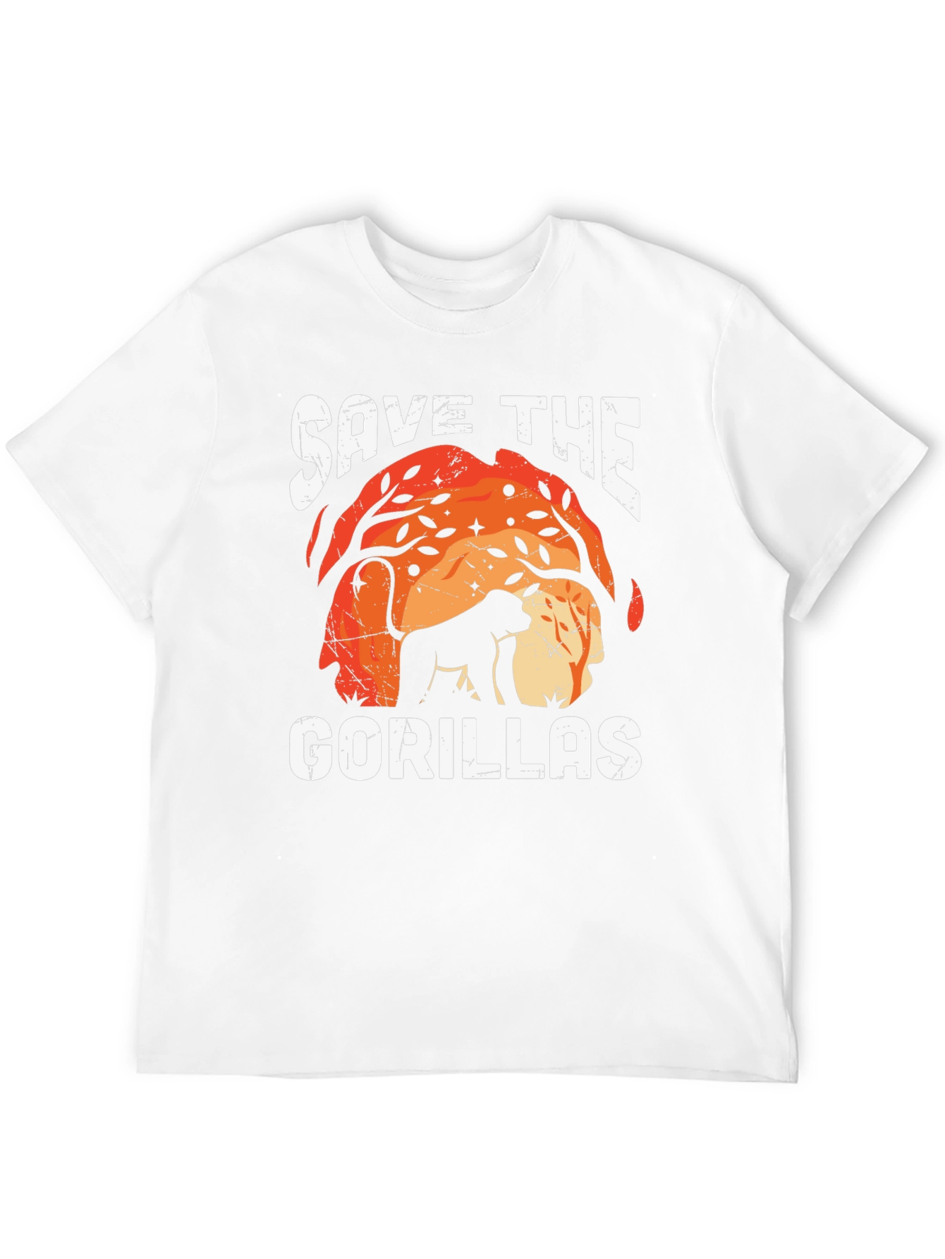 Black Save The Gorillas Graphic Tee view 12