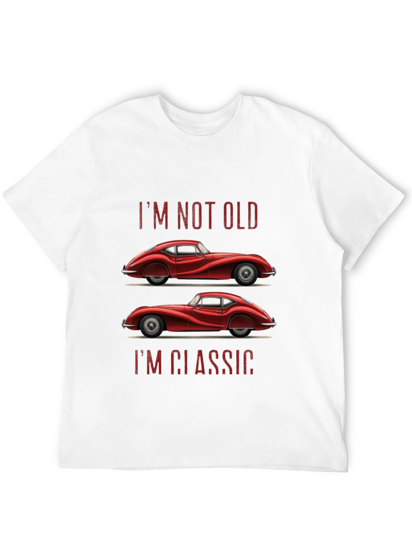 Black Classic Car T-Shirt - "I'm Not Old, I'm Classic" view 12