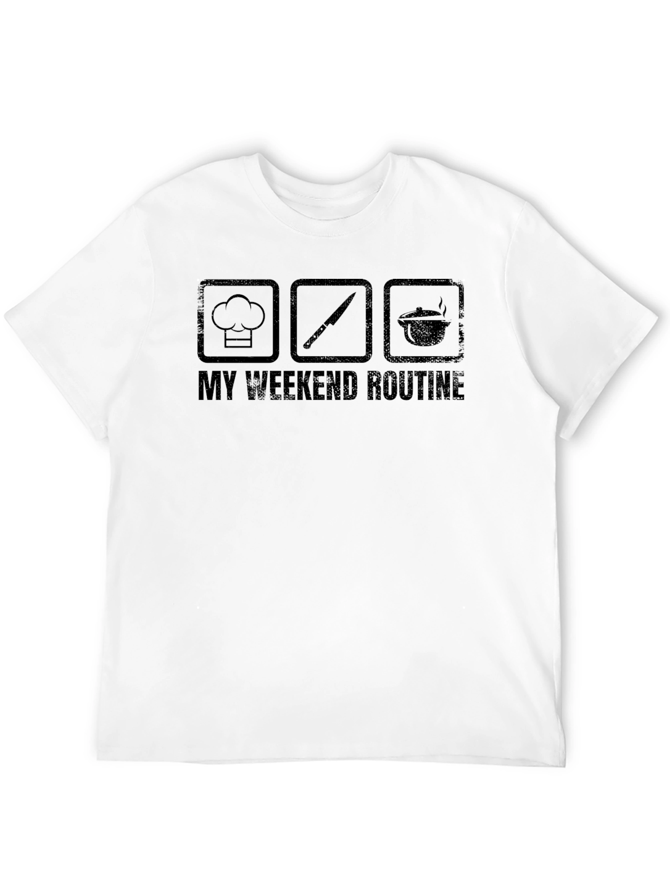 Black Chef Weekend Routine T-Shirt - Cooking Hobby Tee view 12