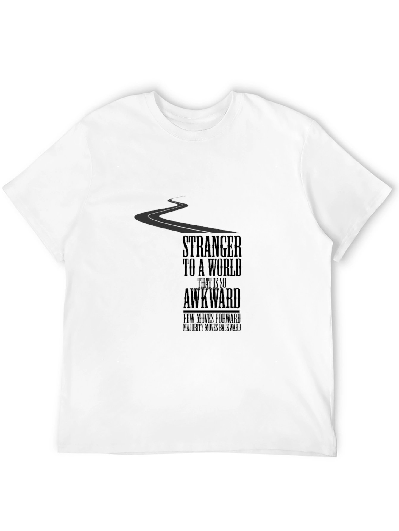 Black Stranger To A World Graphic T-Shirt view 12