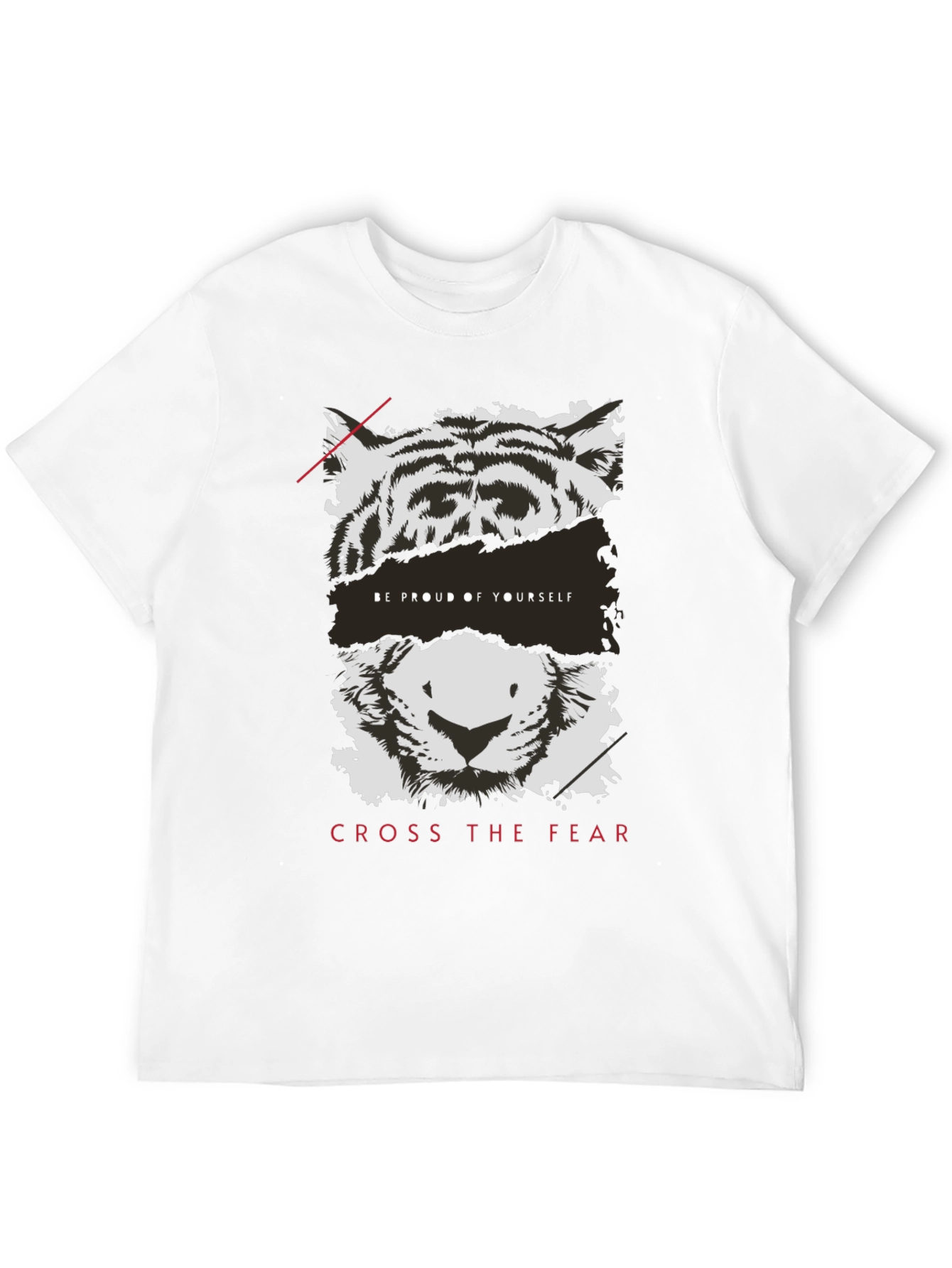 Black Tiger Graphic Tee - Be Proud, Cross Fear view 12