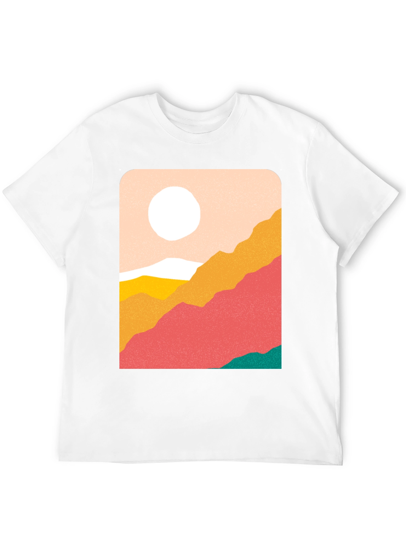 Black Abstract Landscape Graphic Tee - Black view 12