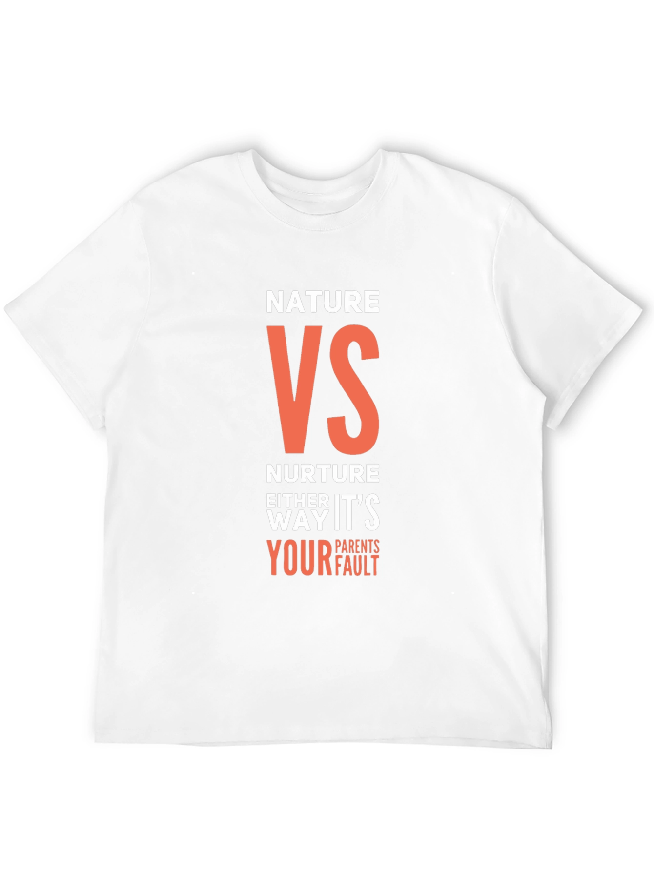 Black Nature VS Nurture T-Shirt - Funny Parent Blame Tee view 12