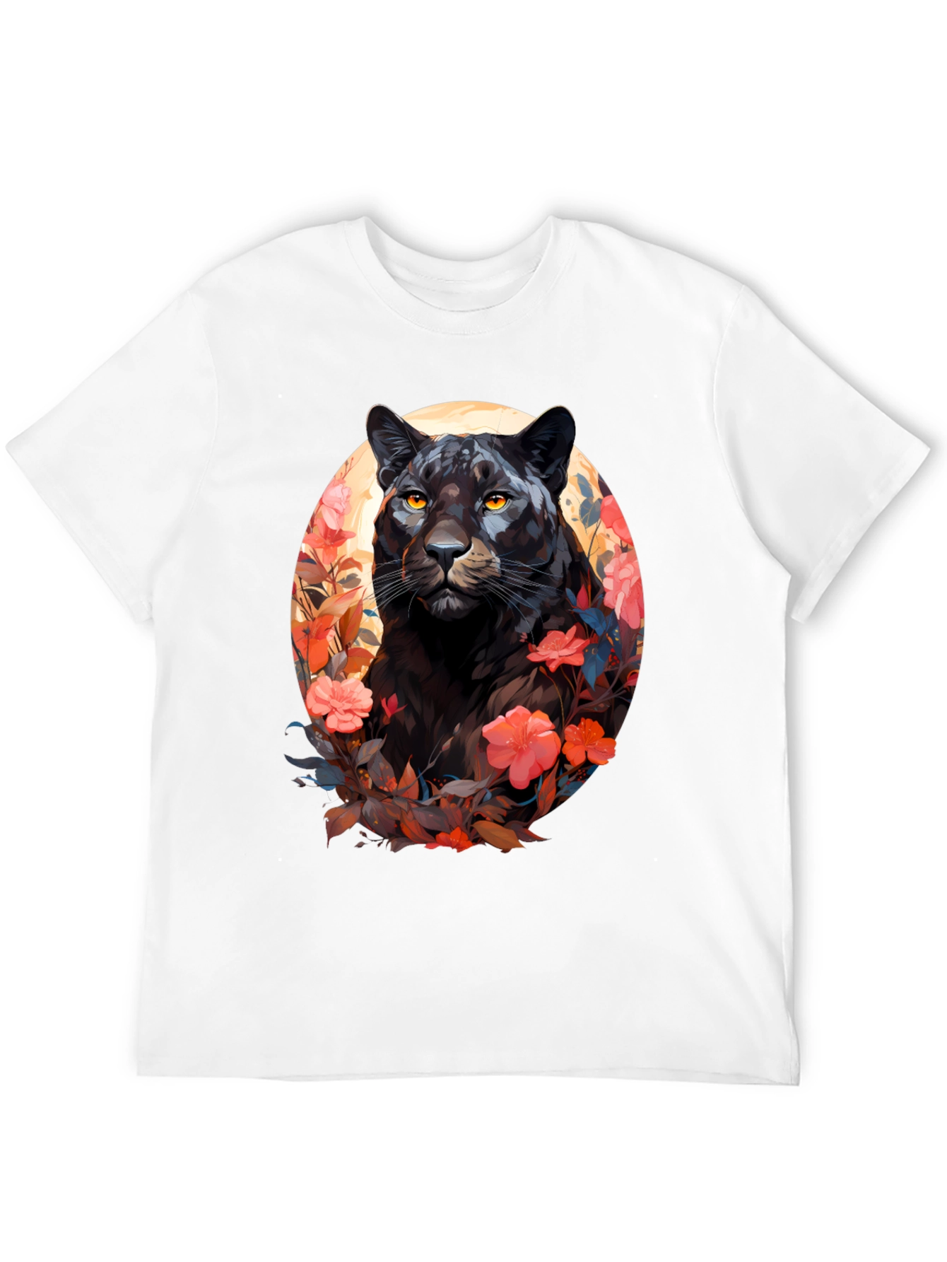 Black Black Panther Floral Graphic Tee view 12