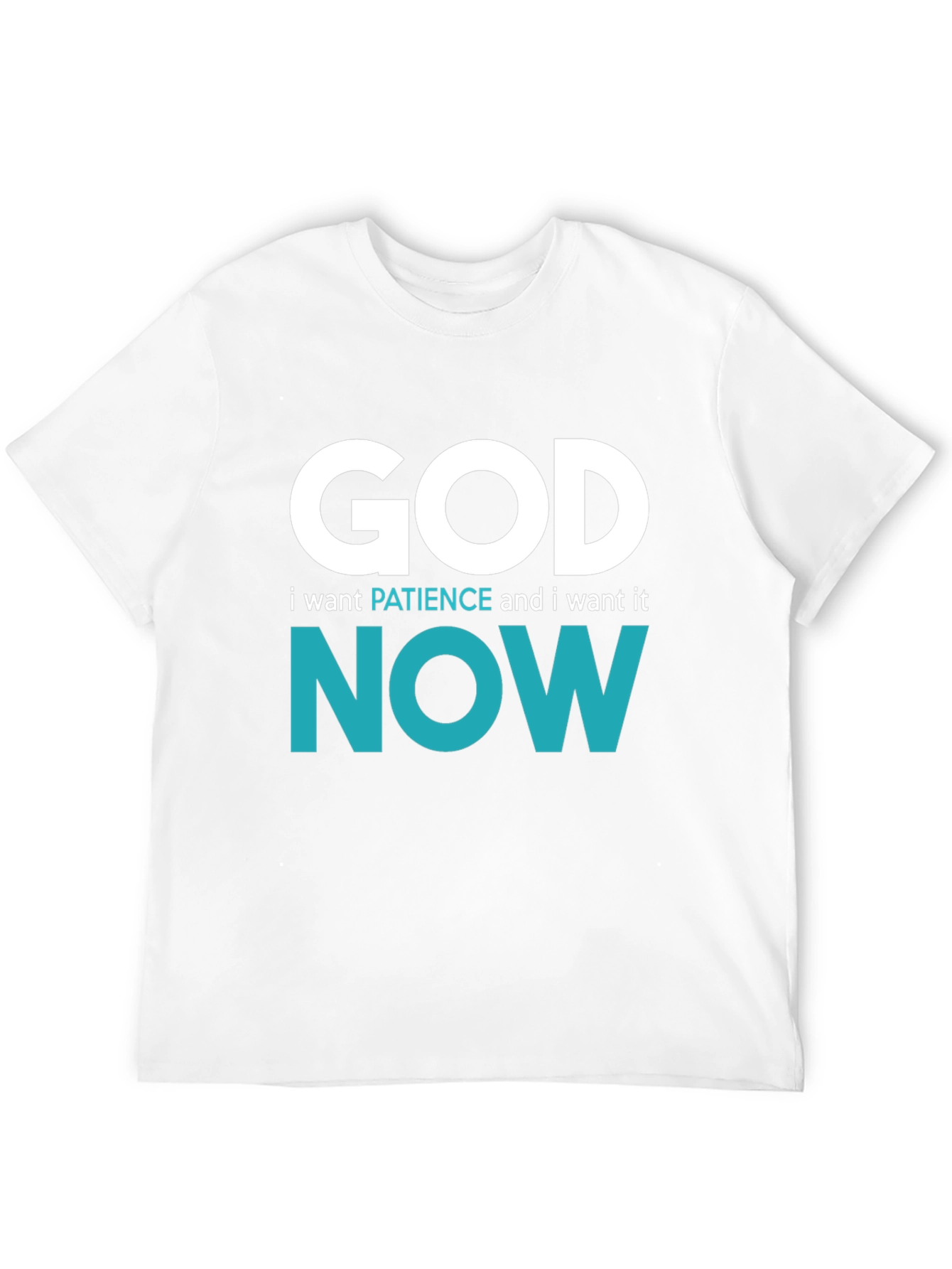 Black Funny "God, I Want Patience, and I Want It Now" Graphic T-Shirt view 12