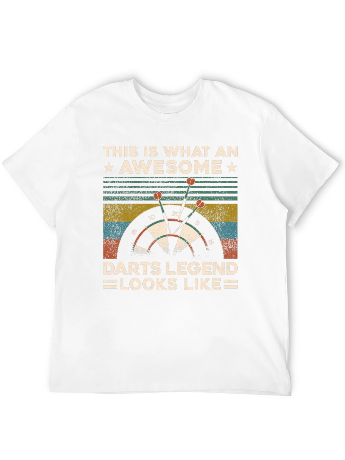 Black Awesome Darts Legend T-Shirt: Dartboard Graphic Tee view 12