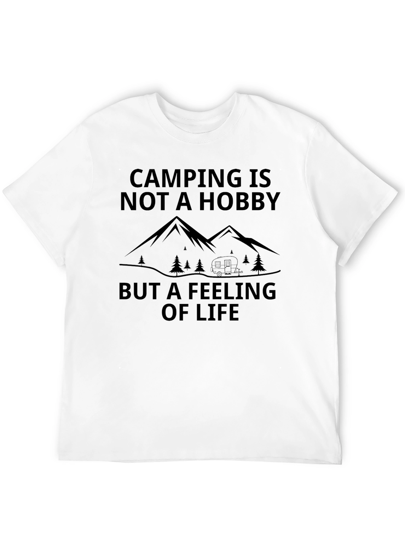 Black Camping Is Not A Hobby Black Graphic Tee view 12