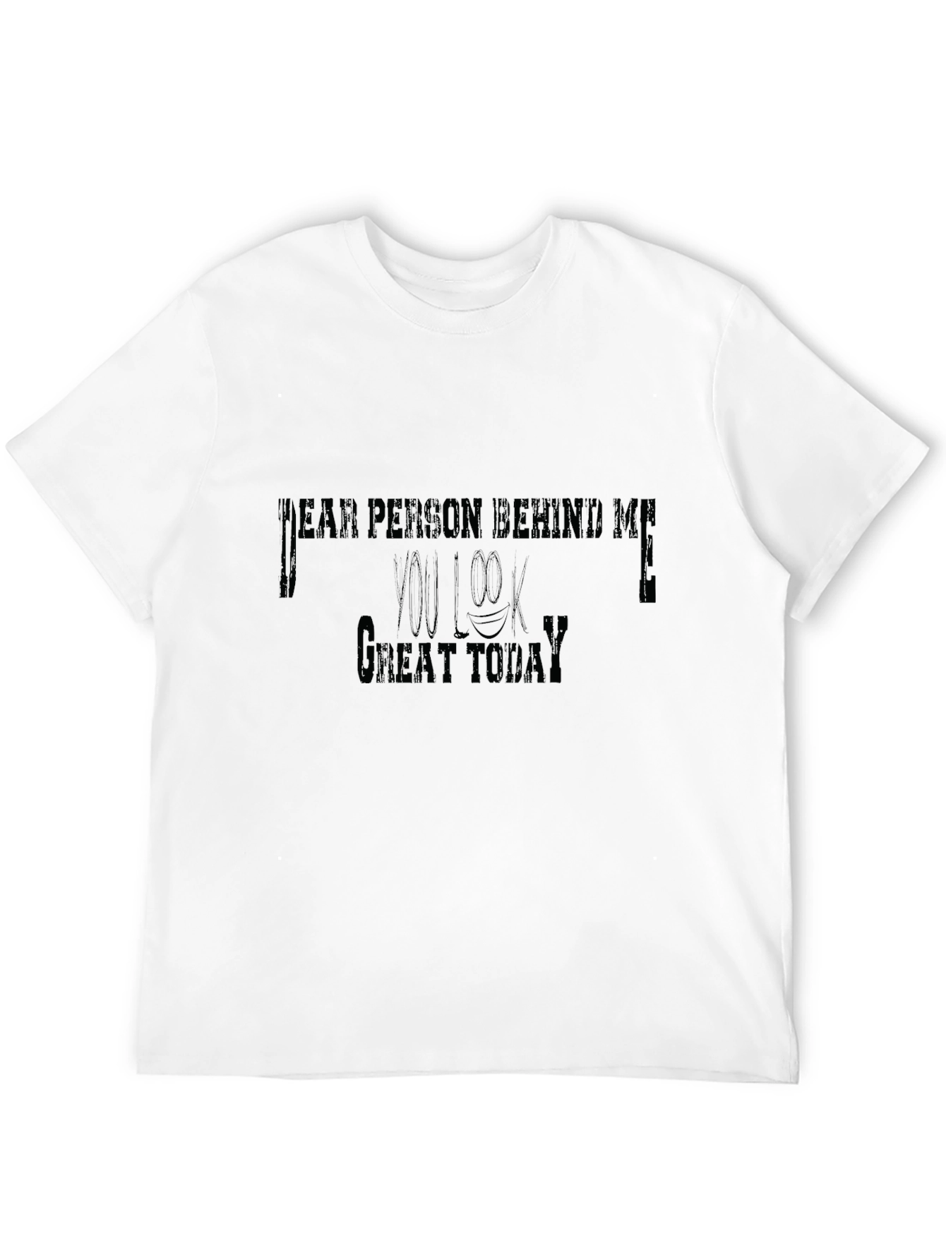 Black Humorous Graphic Tee - Dear Person Behind Me - Black view 12