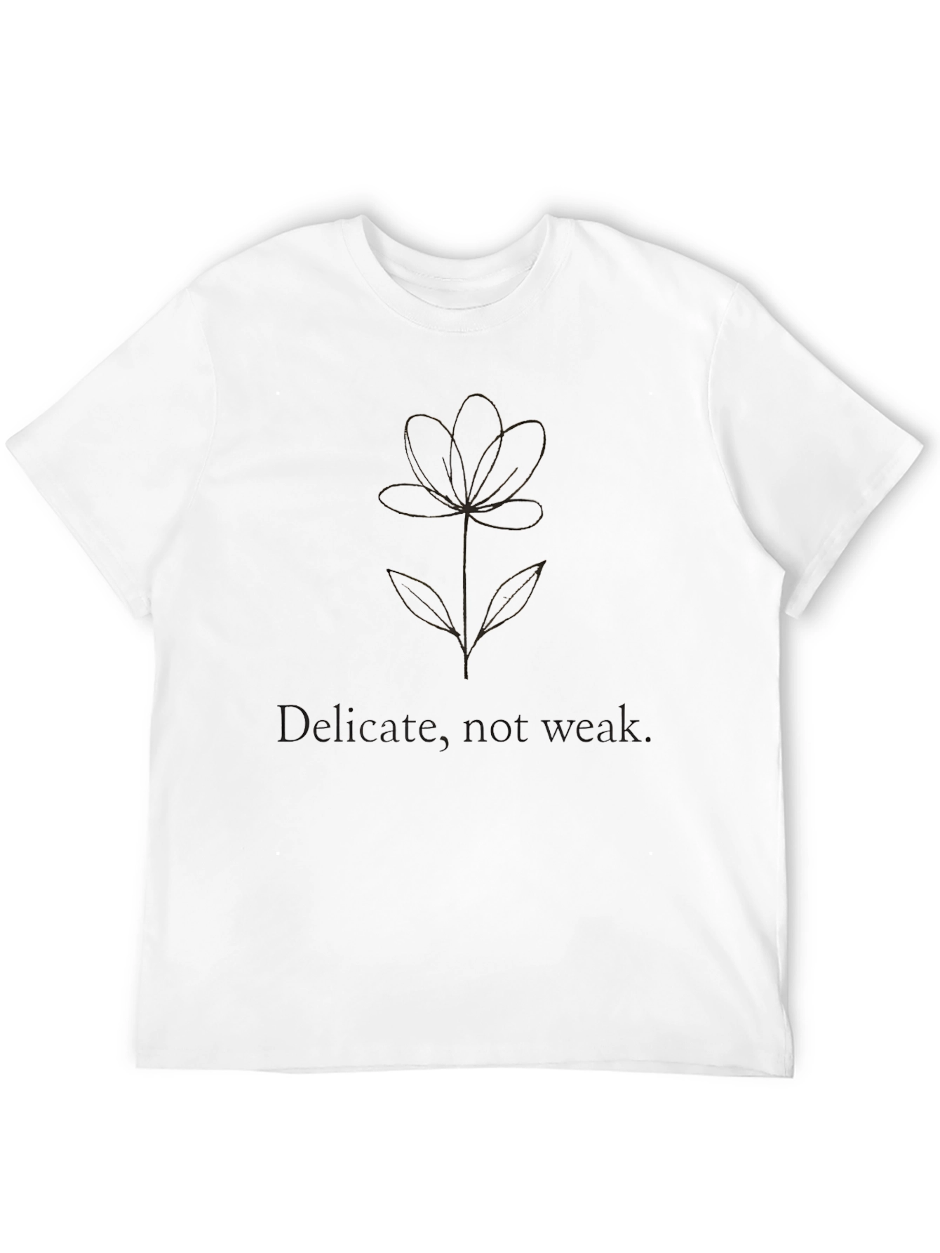 Black Delicate Flower Graphic Tee - Black view 12