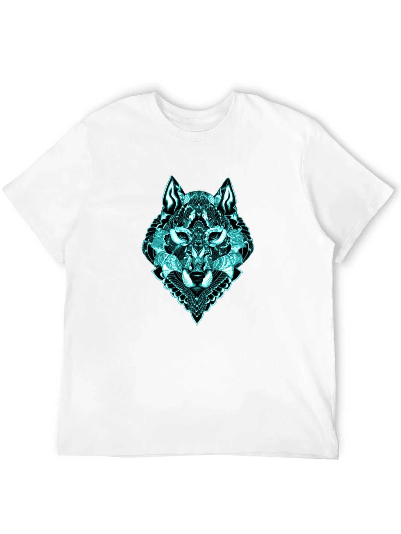 Black Mystic Wolf Graphic T-Shirt view 12