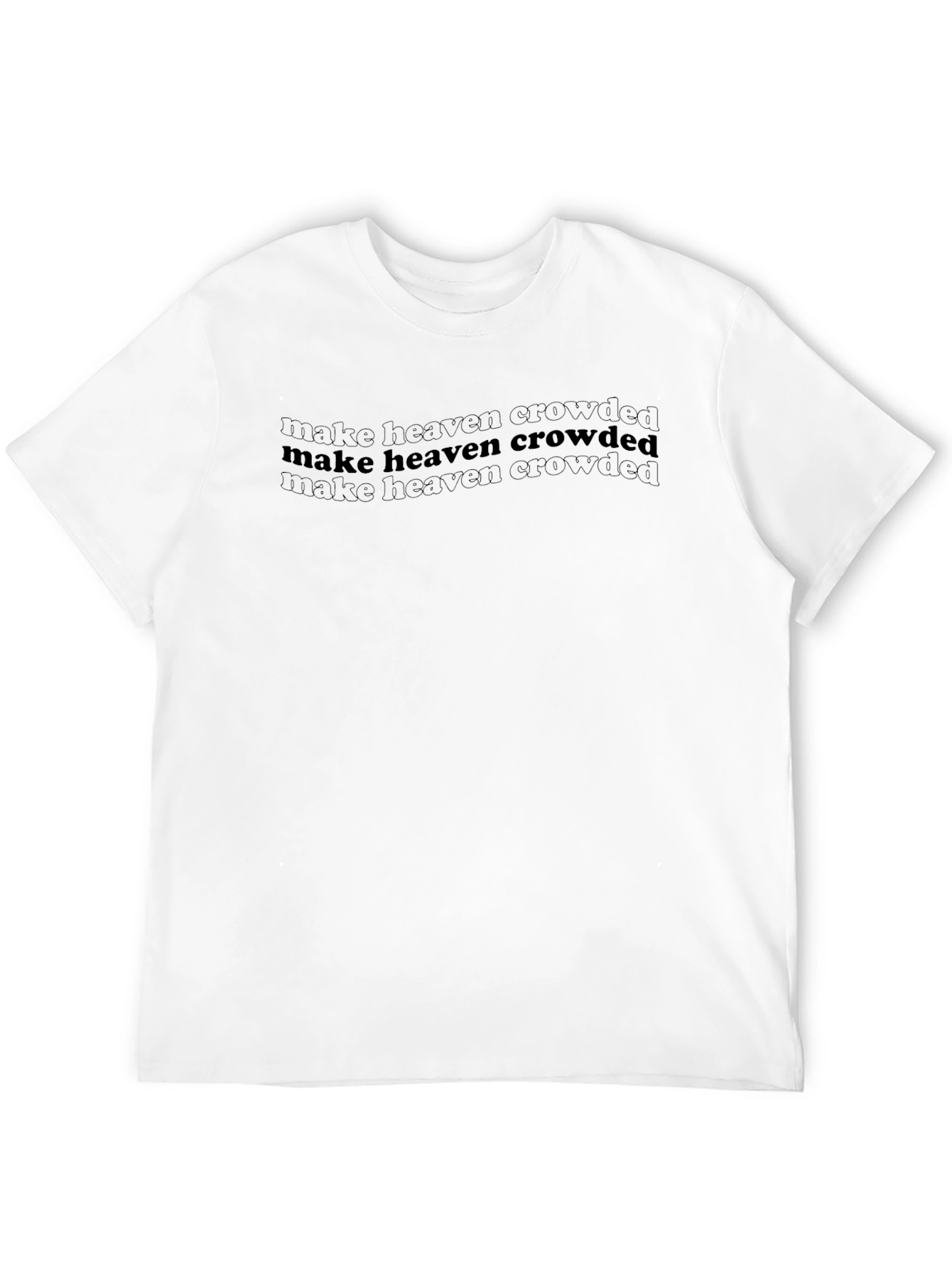 Black Make Heaven Crowded Black Graphic T-Shirt view 12
