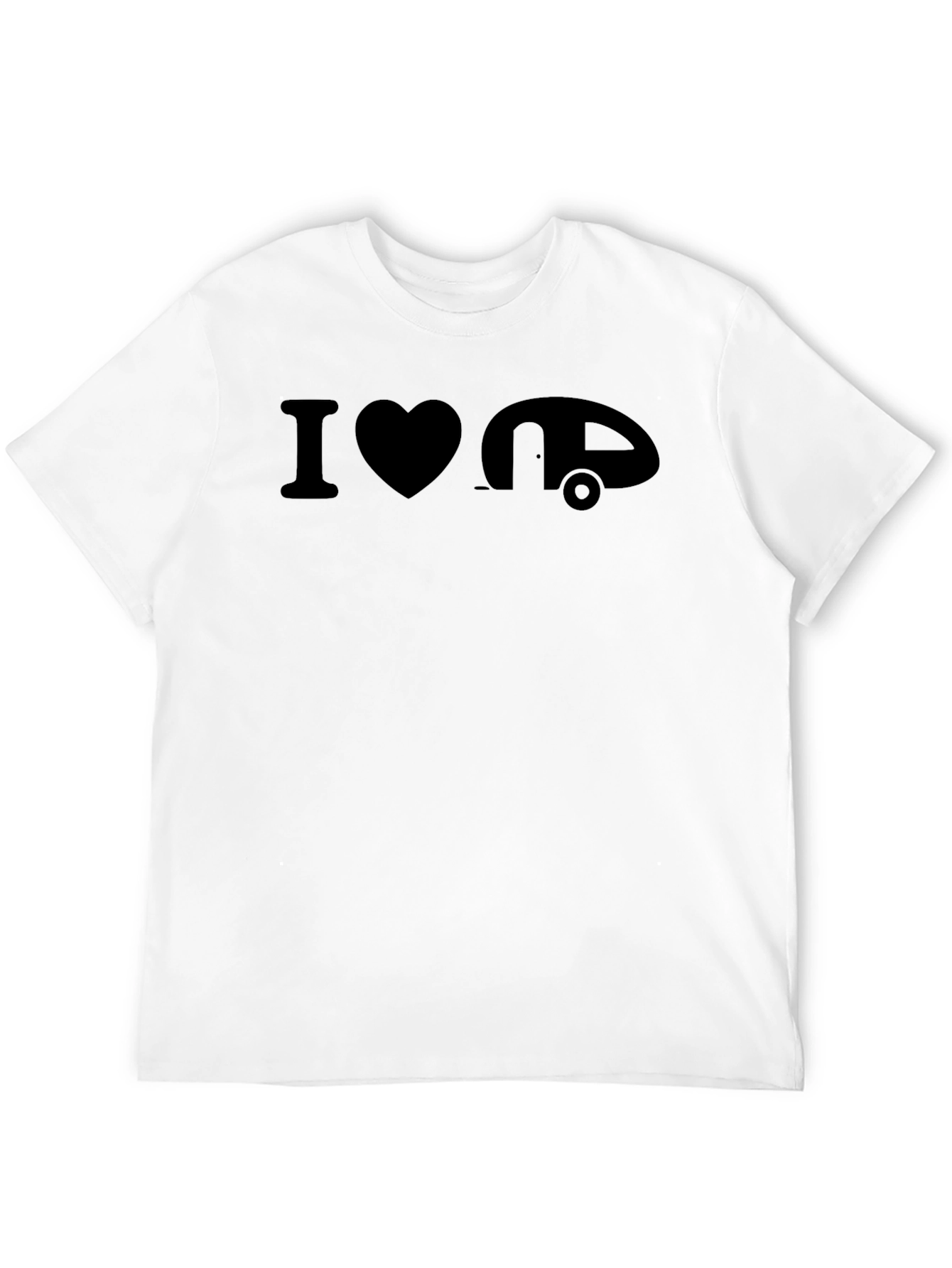 Black I Heart Camping Tee - Black Cotton T-Shirt view 12