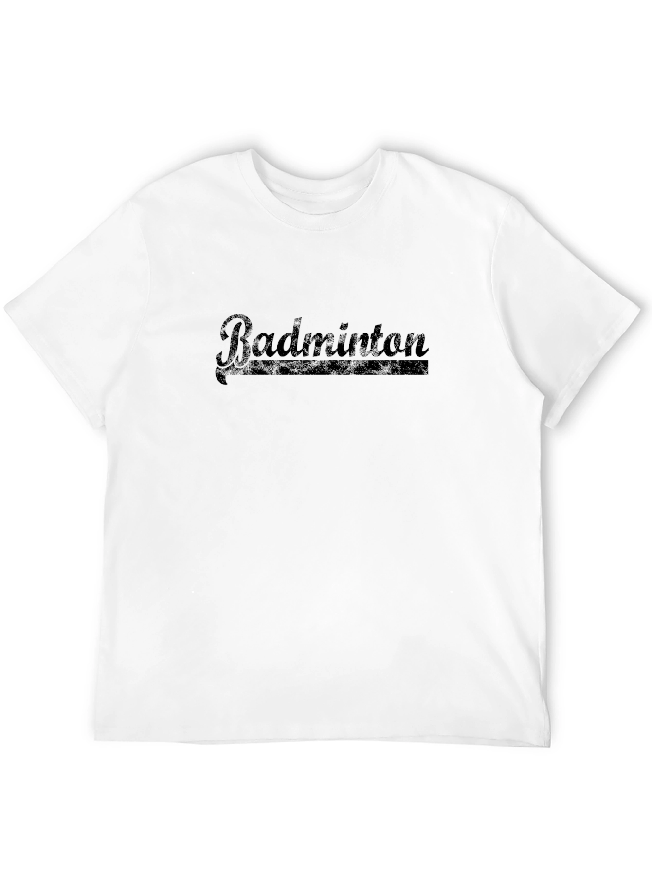 Black Badminton Graphic Tee - Stylish Sport Shirt view 12