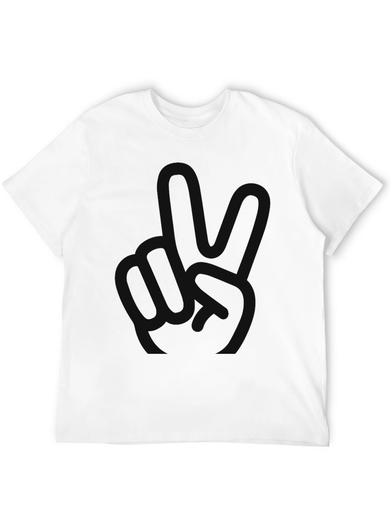 Black Men's Black Relaxed Fit Crew Neck T-Shirt view 12