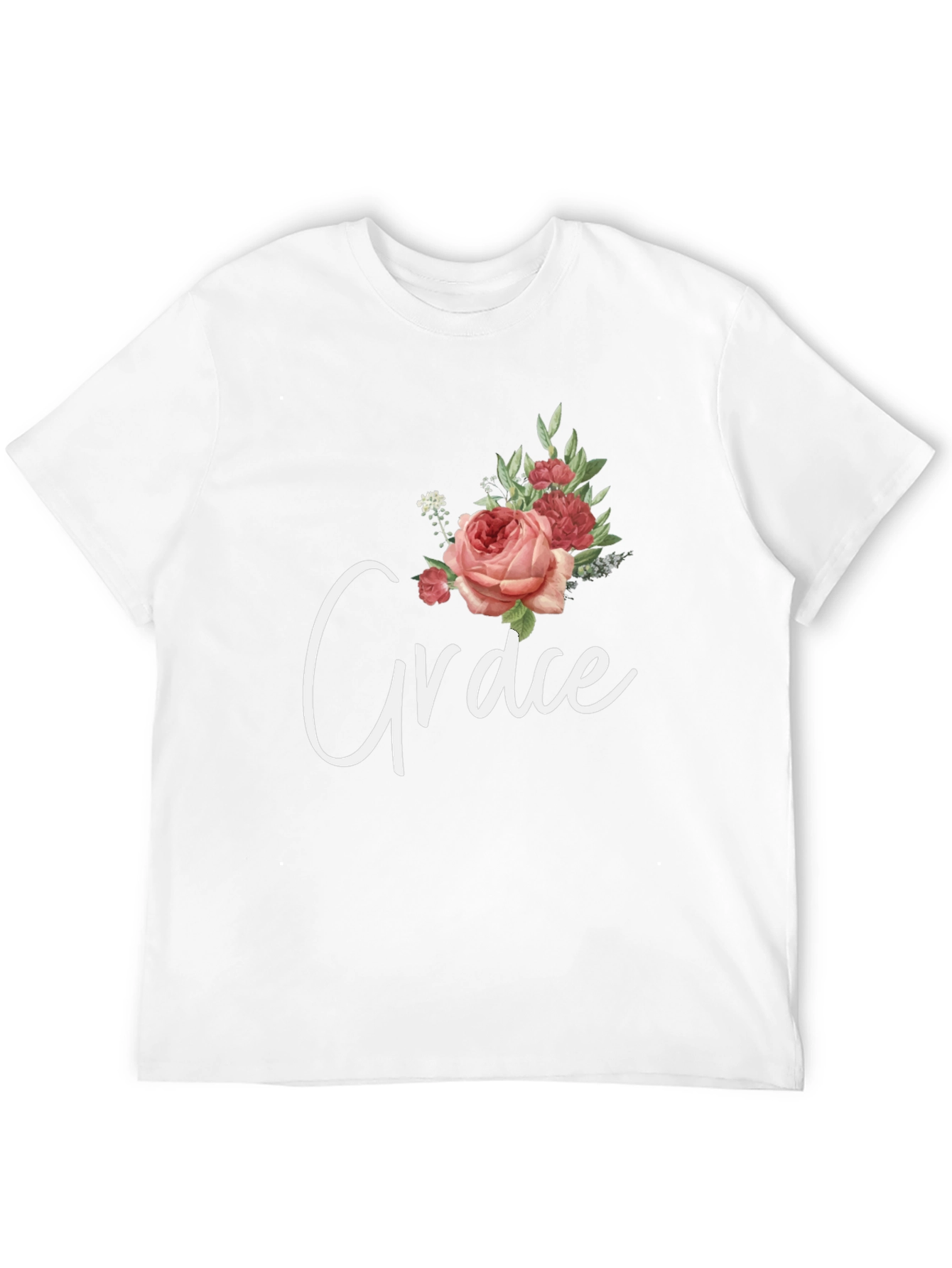 Black Grace Floral Graphic T-Shirt - Stylish Unisex Tee view 12