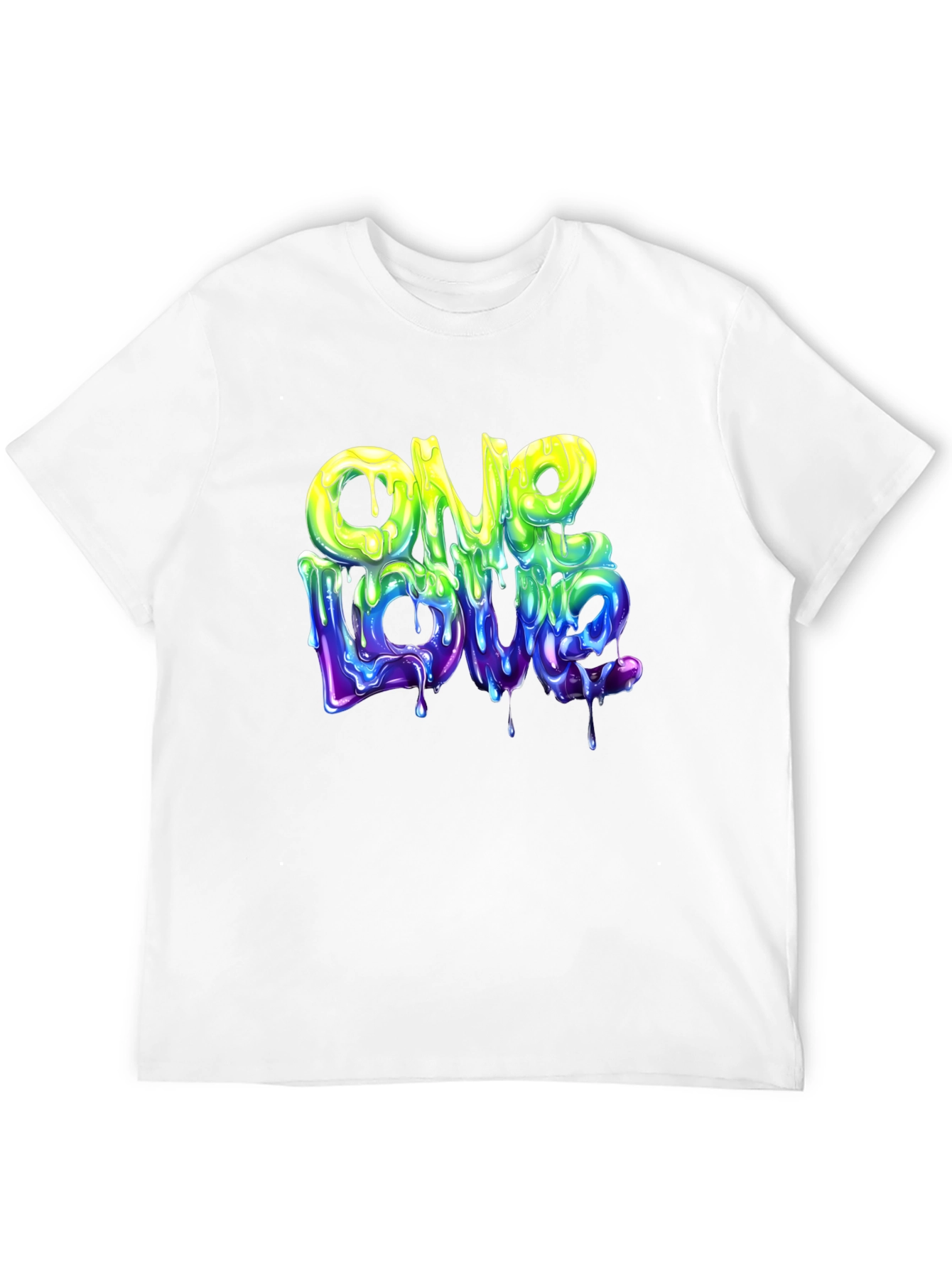 Black One Love Graphic T-Shirt - Cool Drip Design view 12