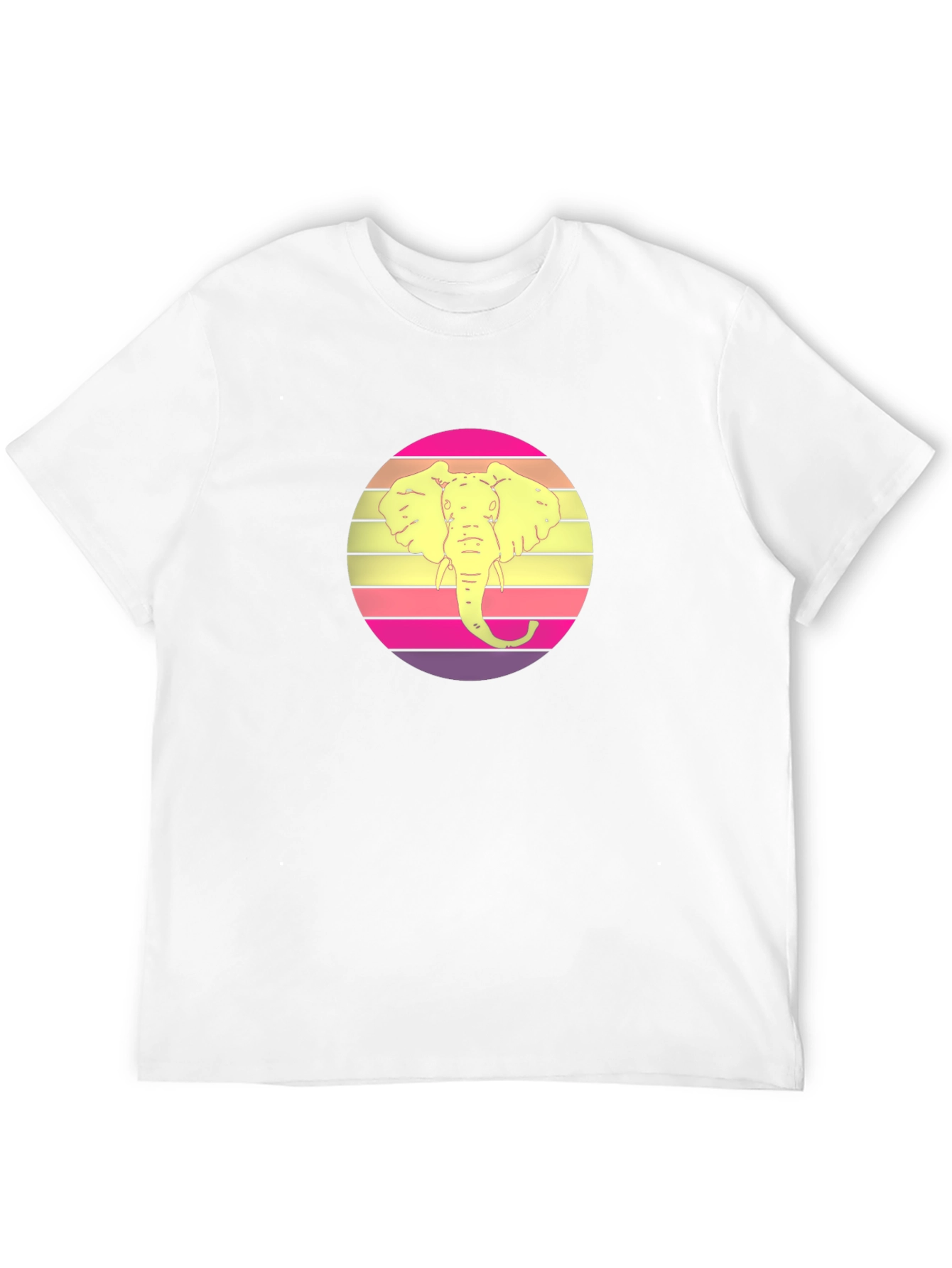 Black Elephant Retro Sunset Graphic Tee view 12