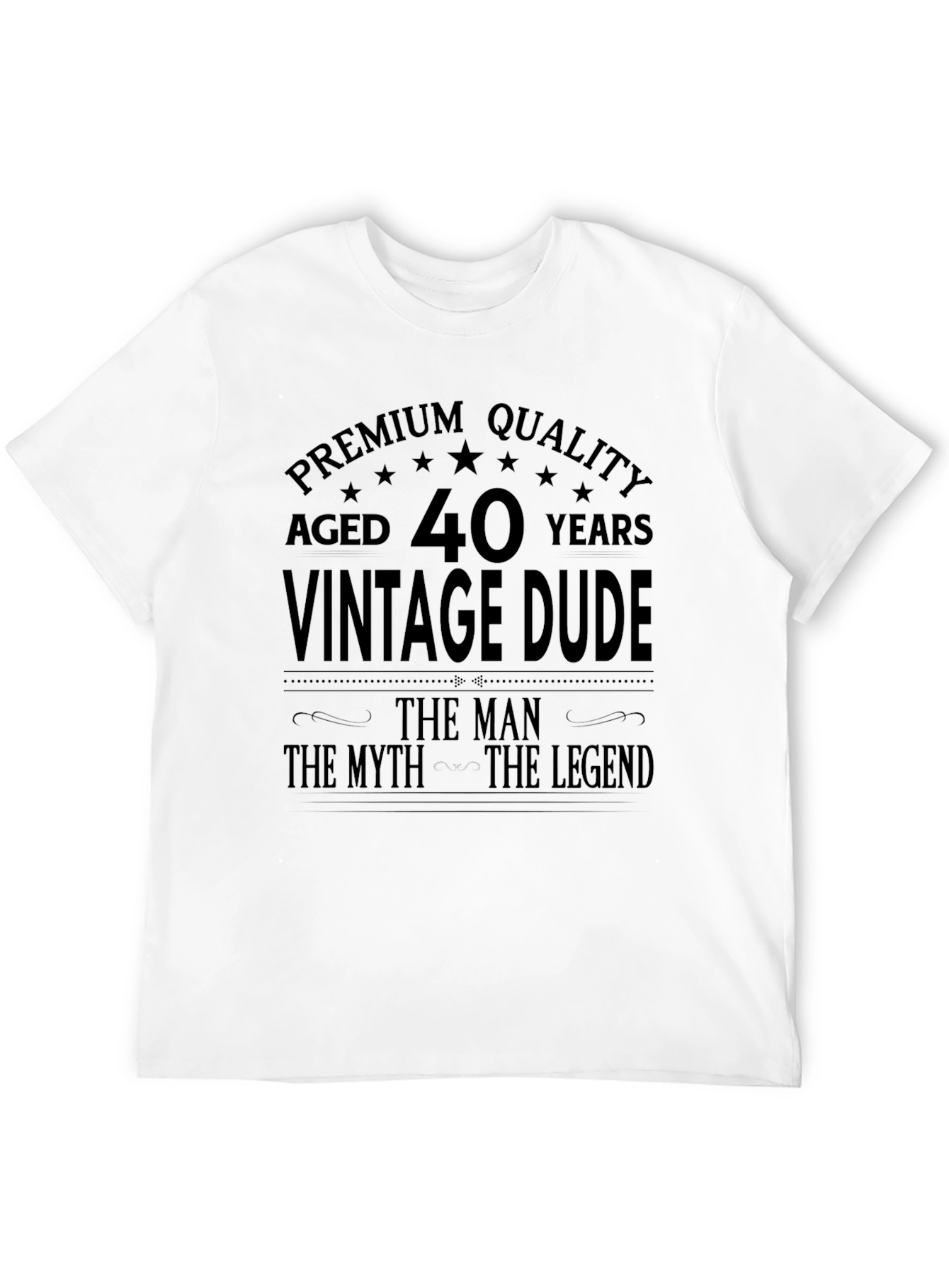 Black Vintage Dude 40th Birthday Premium T-Shirt view 12