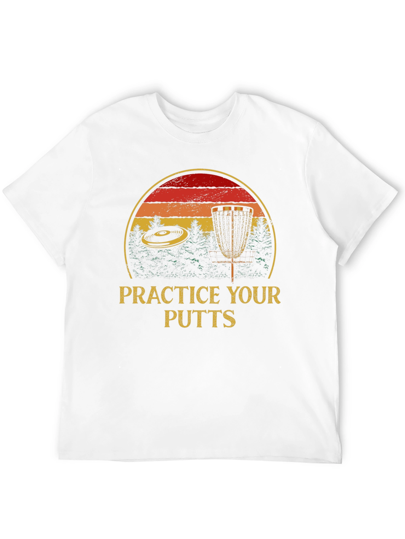 Black Practice Your Putts Graphic Tee - Disc Golf Design view 12