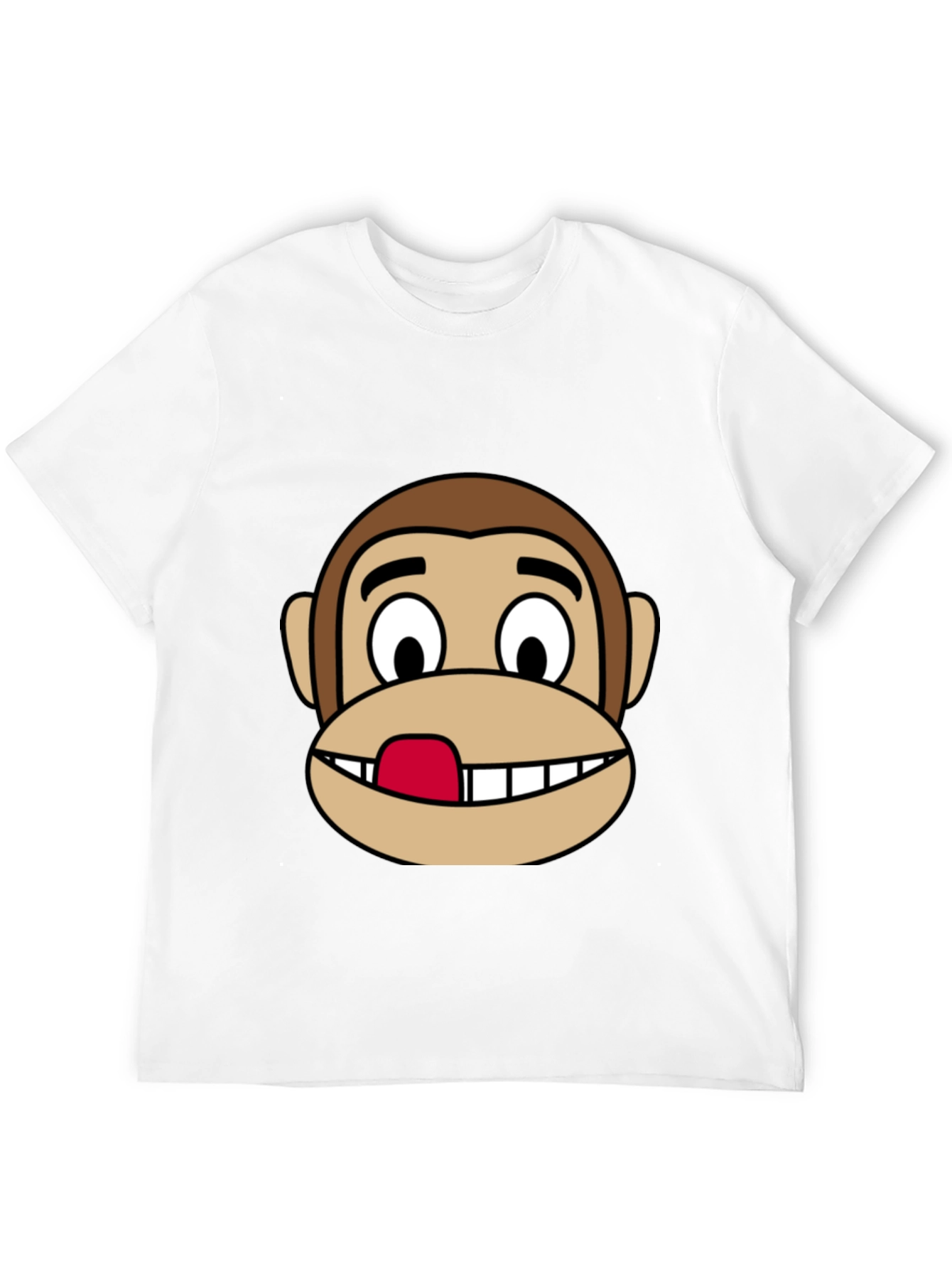 Black Funny Monkey Face Graphic Tee - Black Cotton T-Shirt view 12