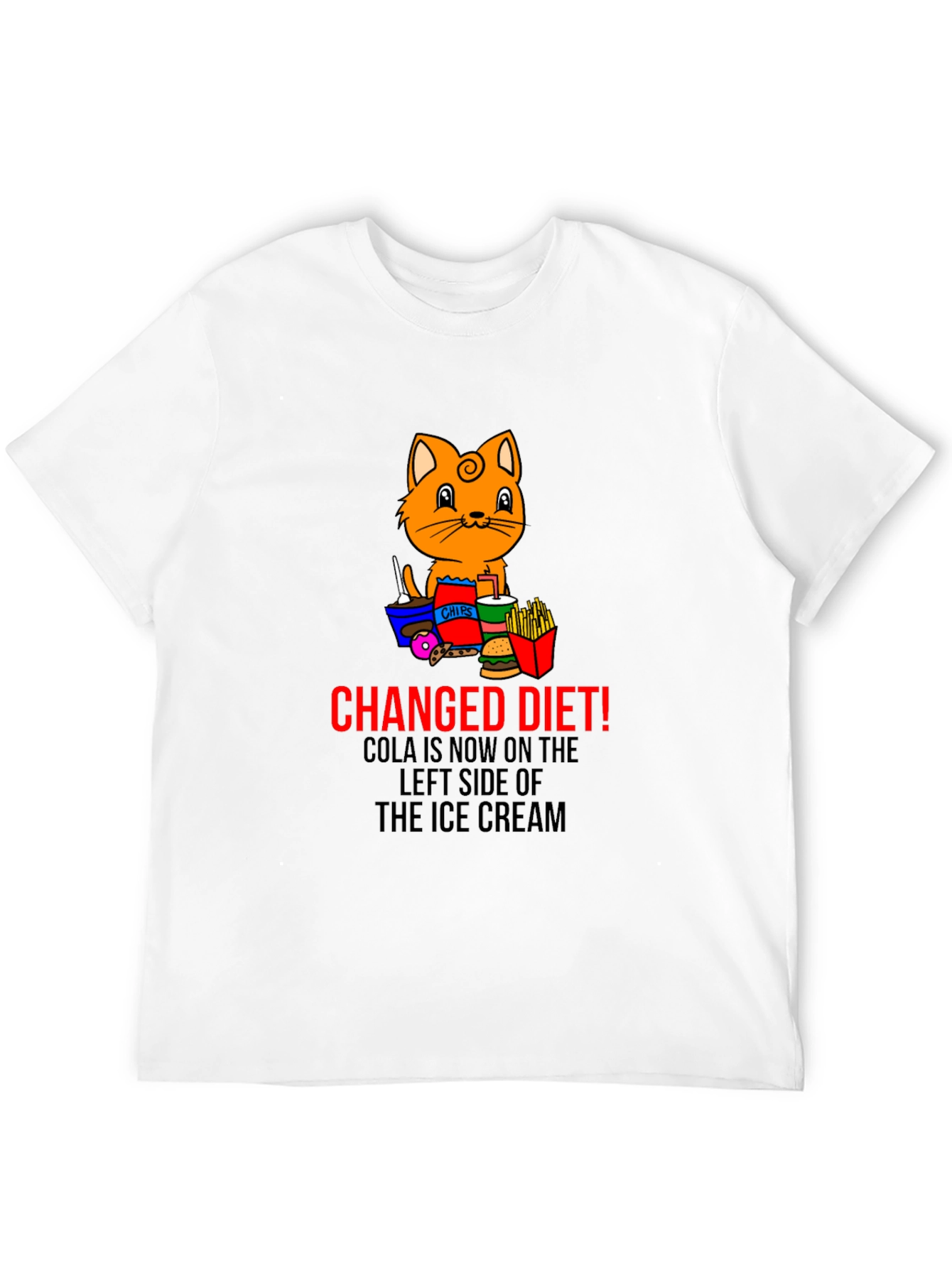 Black Changed Diet Cat T-Shirt view 12