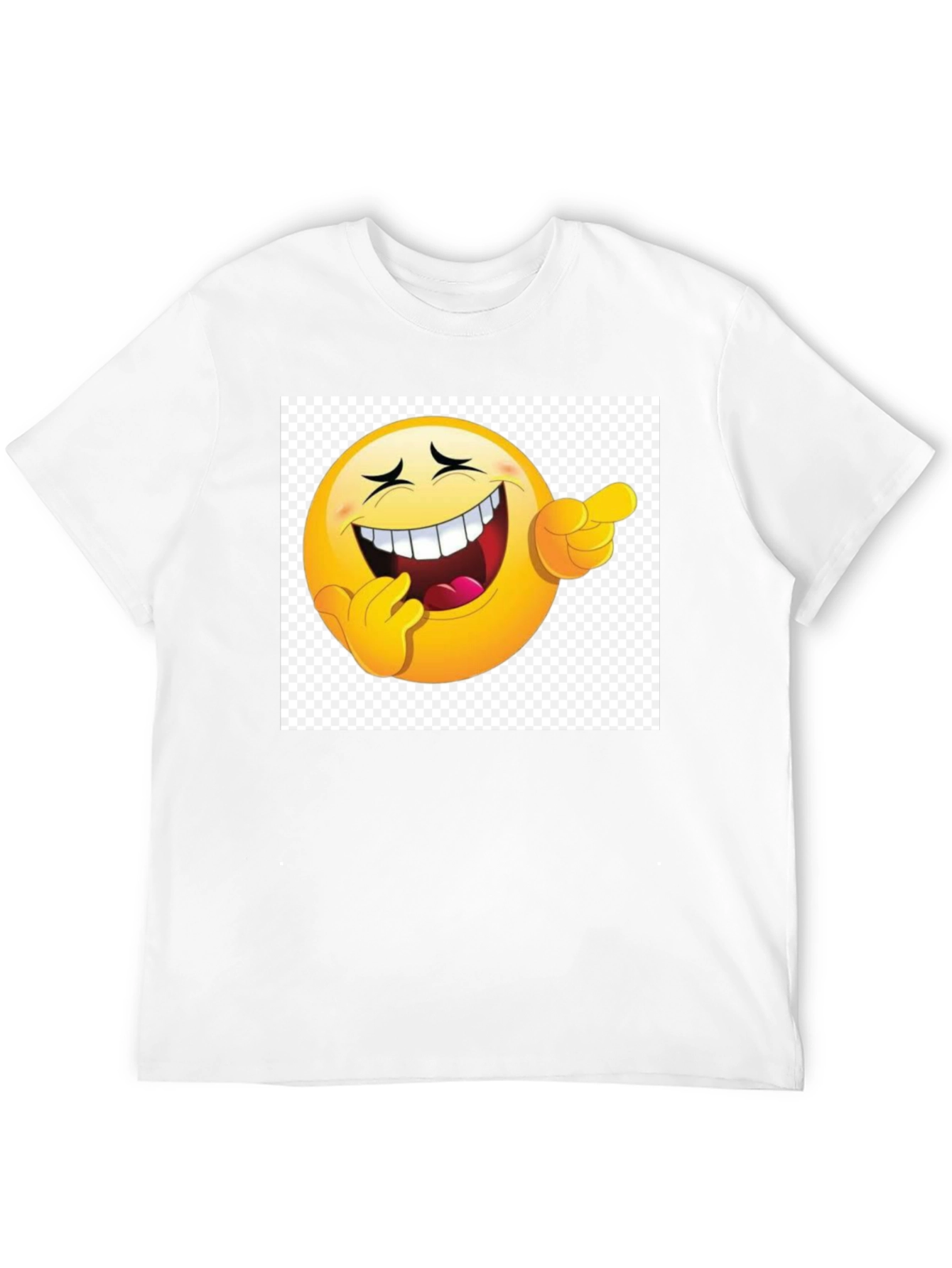 Black Laughing Emoji Graphic Black T-Shirt view 12
