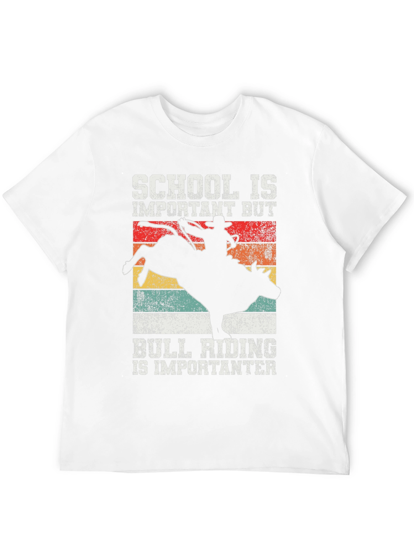 Black Bull Riding T-Shirt - School Is Important, But... view 12