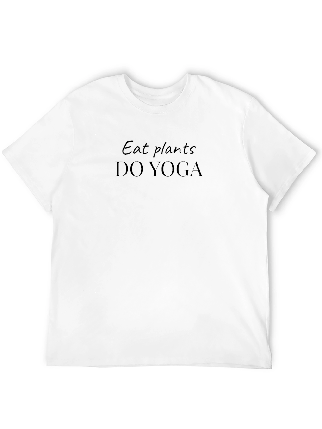 Black Eat Plants Do Yoga Graphic T-Shirt view 12