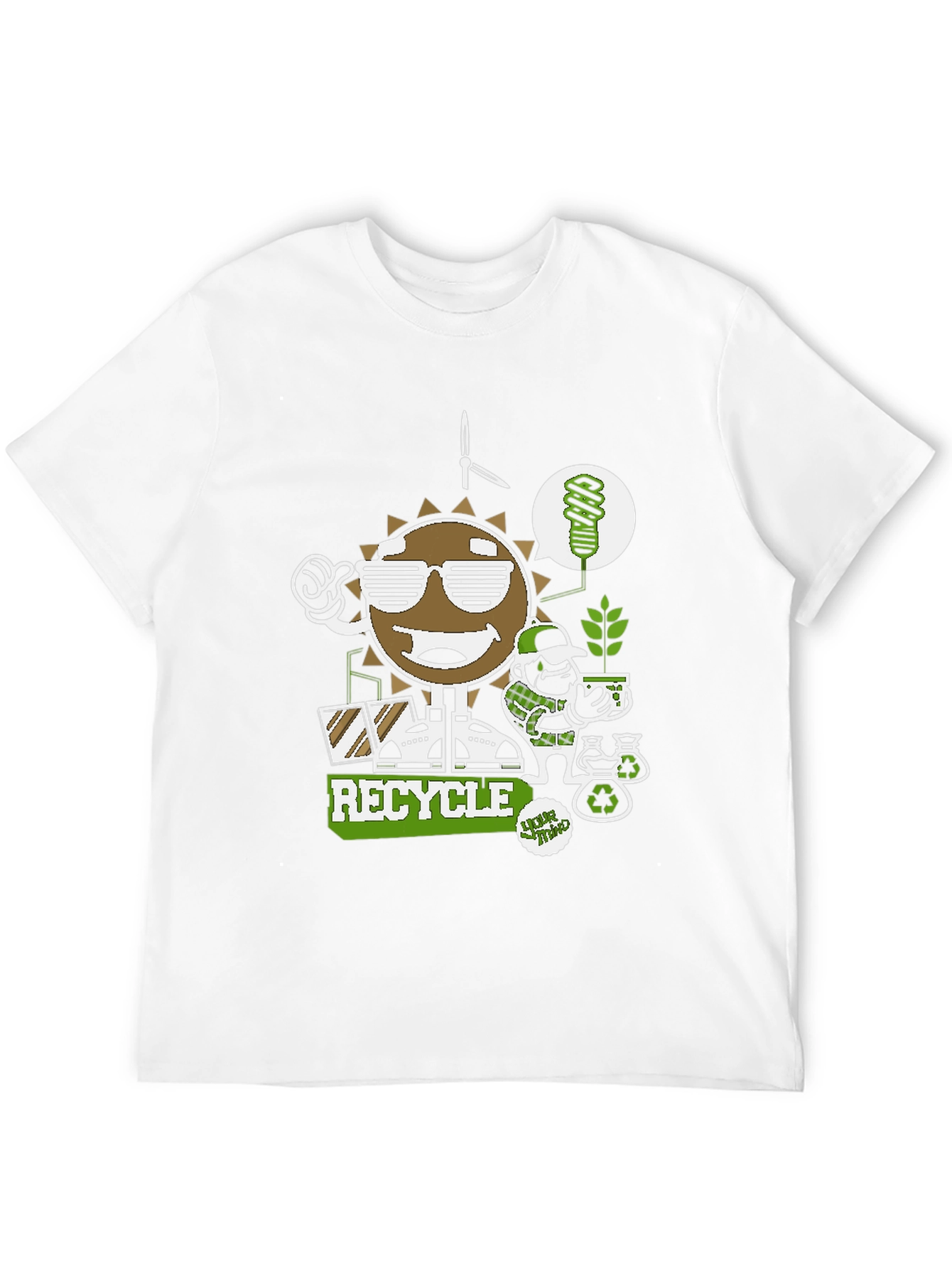 Eco-Friendly Graphic T-Shirt - Recycle Design - 12