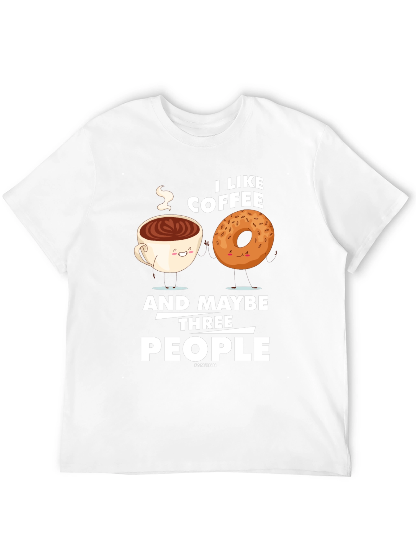 Black Funny Coffee & Donut Graphic T-Shirt view 12