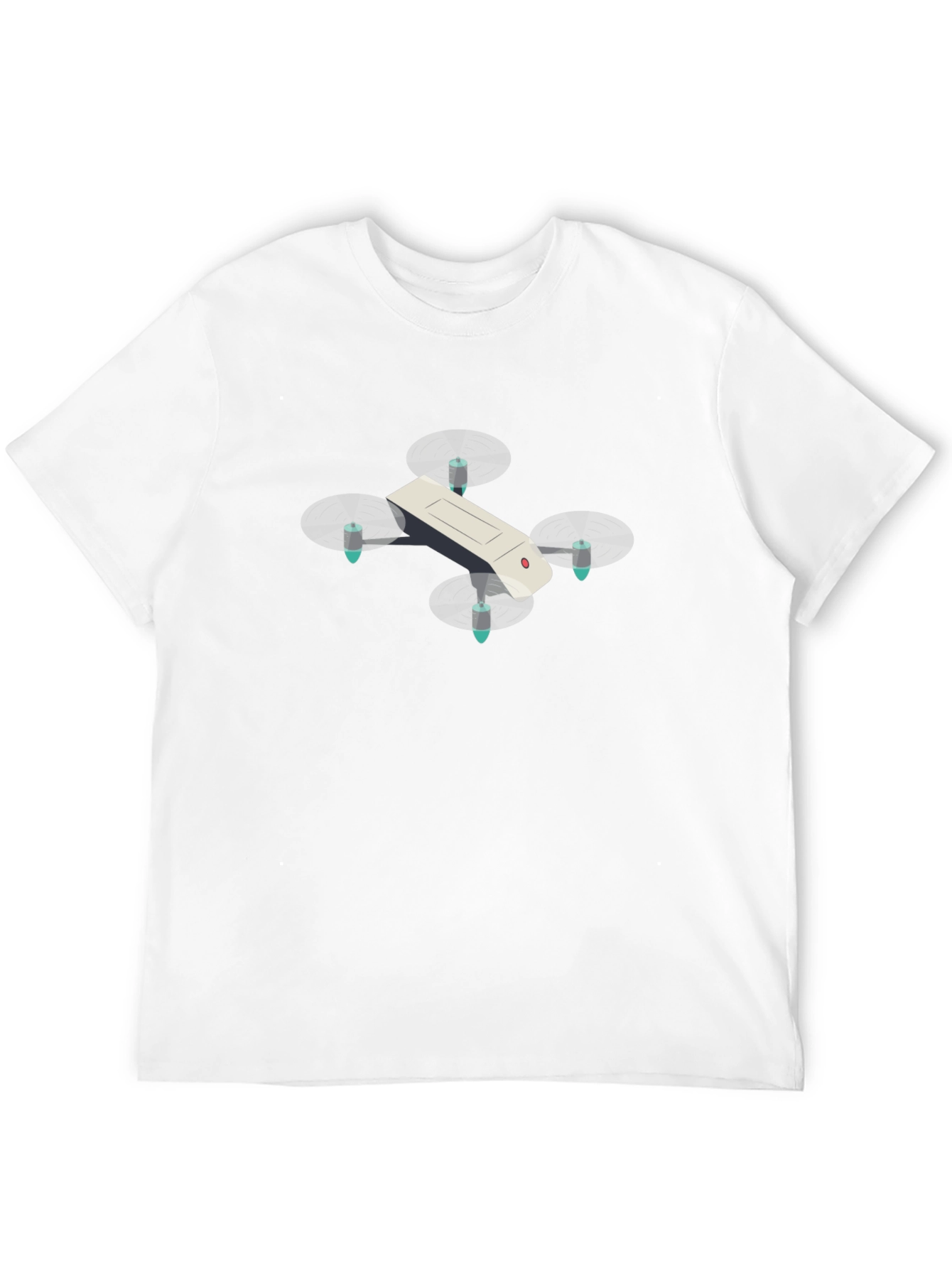 Black Drone Graphic T-Shirt - Black Cotton Tee view 12