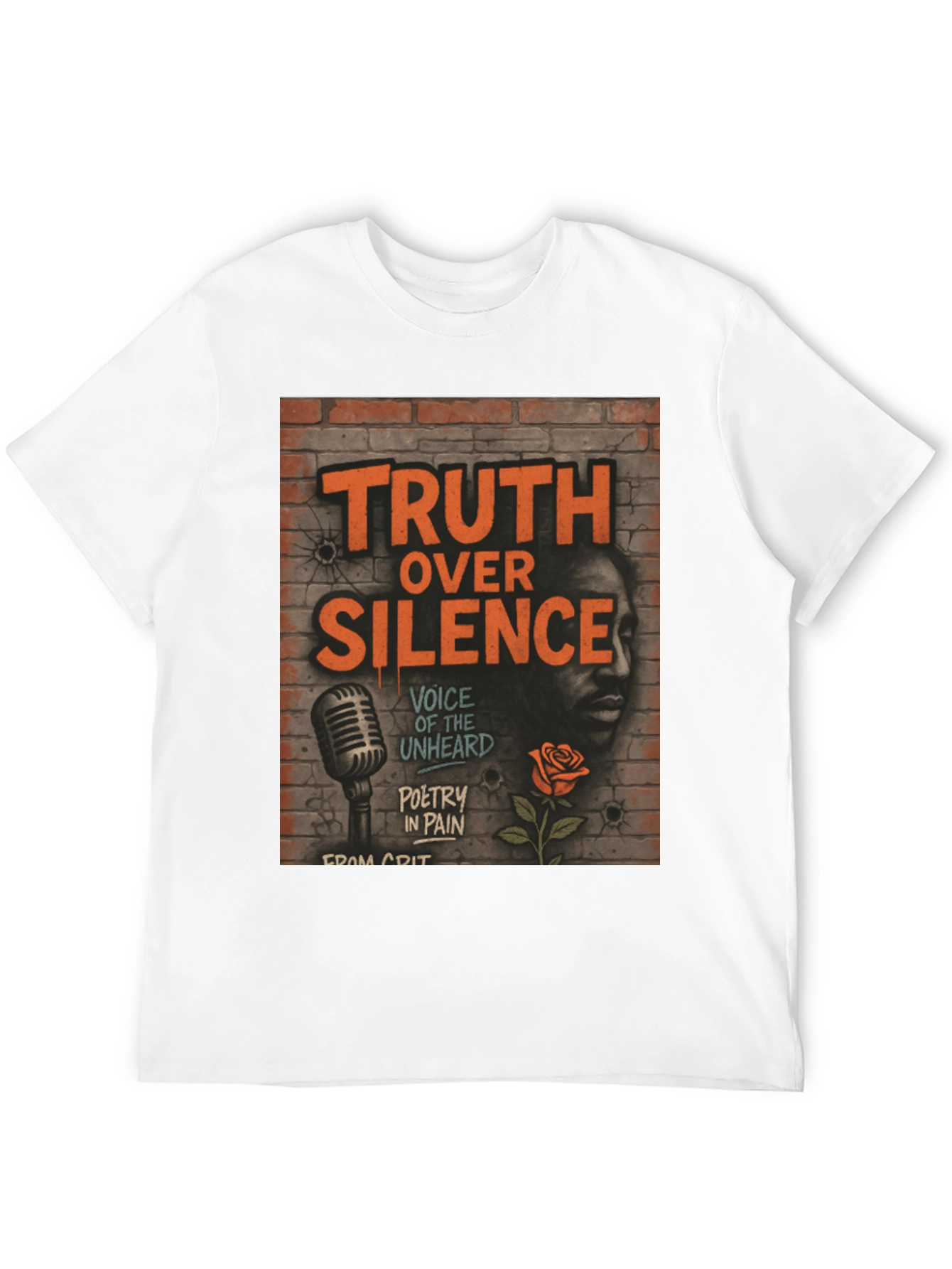 Black Truth Over Silence Graphic T-Shirt - Poetry in Pain view 12