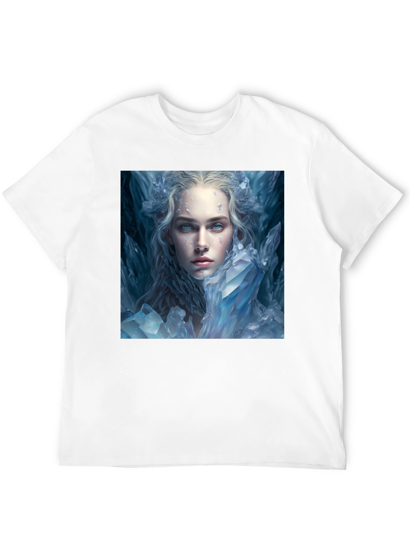 Black Icy Queen Graphic Tee - Black Cotton Blend Shirt view 12