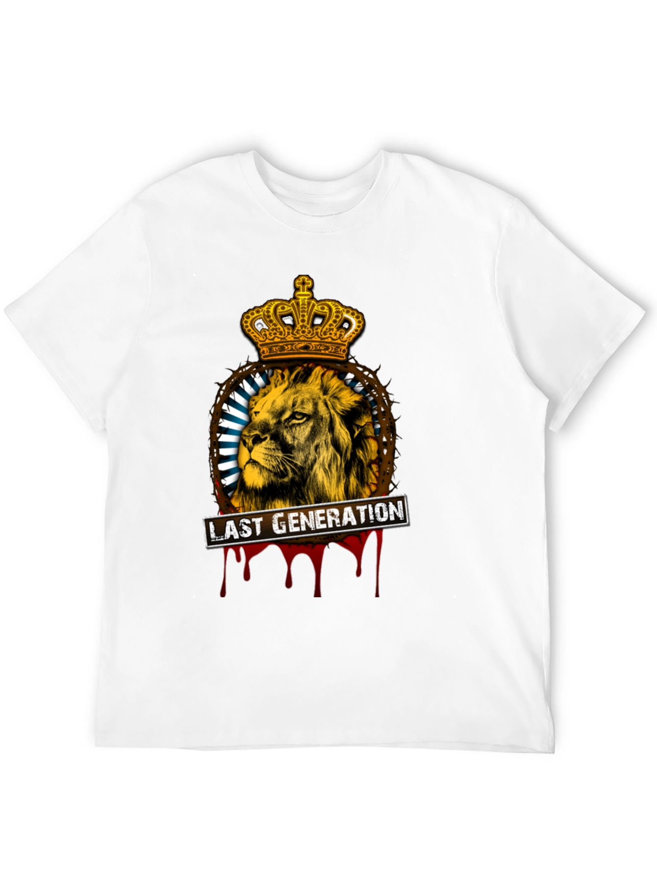 Black Lion Crown T-Shirt - Last Generation Graphic Tee view 12