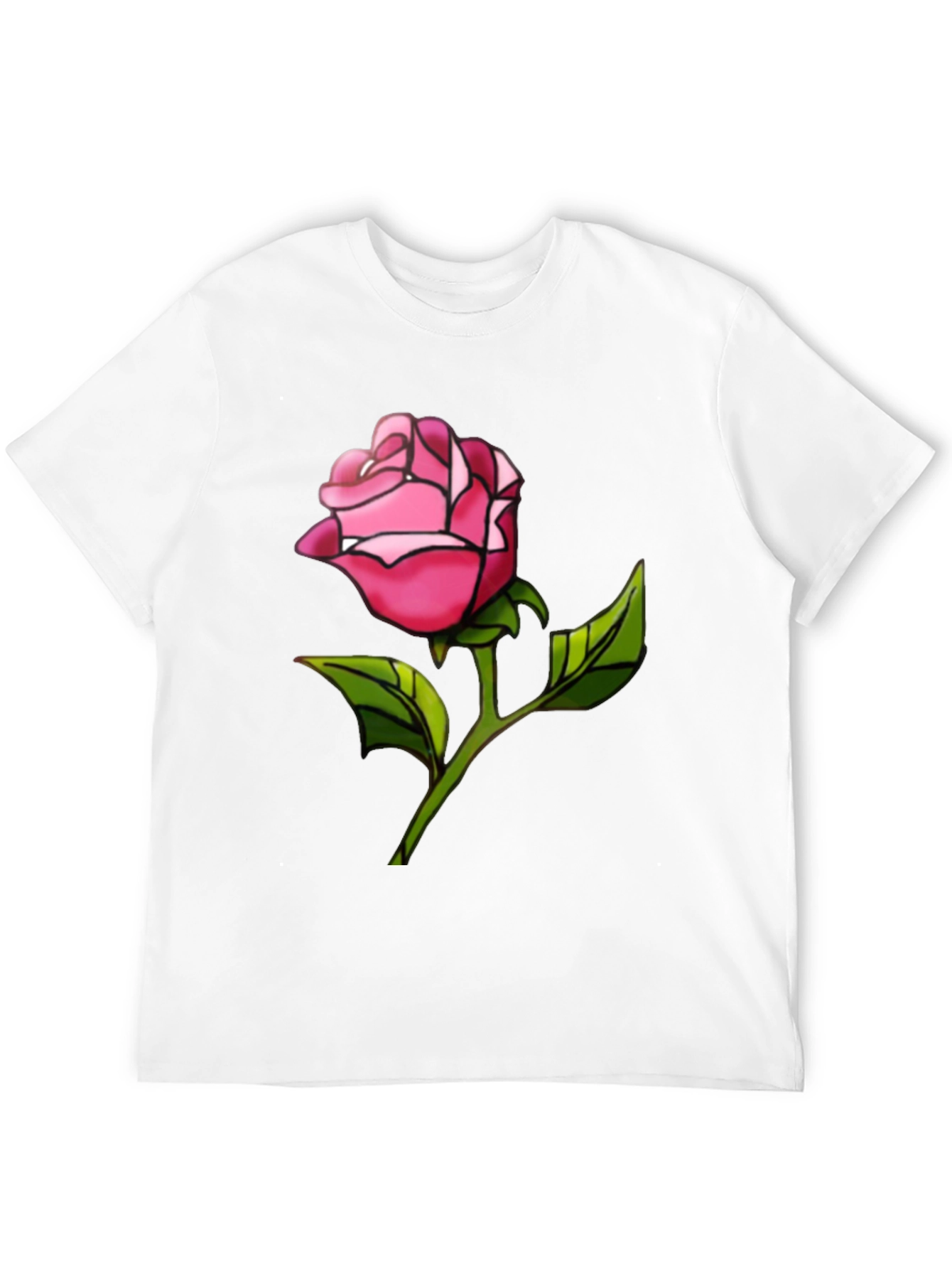Black Rose Graphic Tee - Black Casual T-Shirt view 12