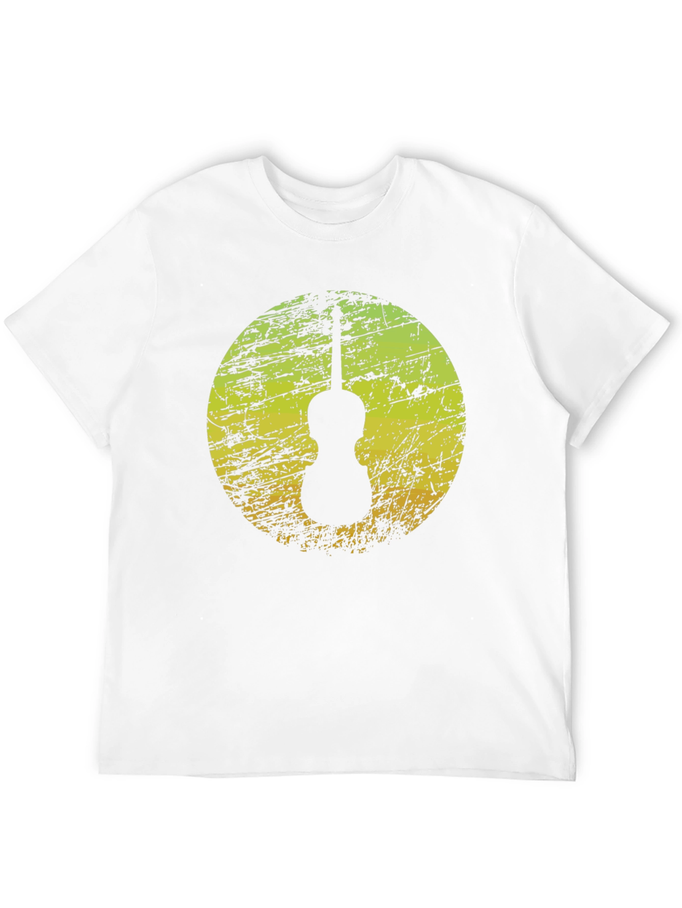 Black Grunge Guitar Silhouette T-Shirt view 12