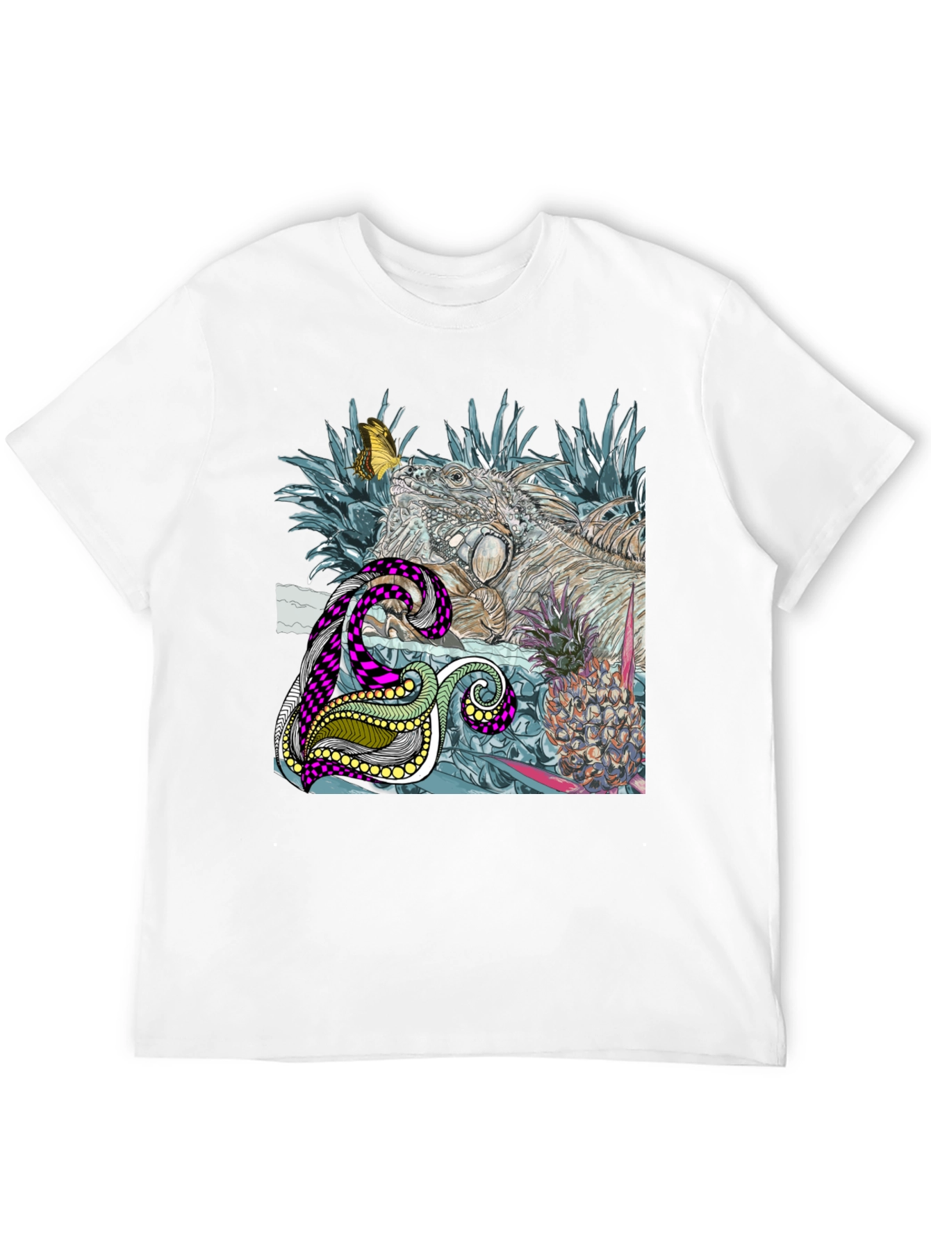 Black Iguana and Pineapple Graphic Tee view 12