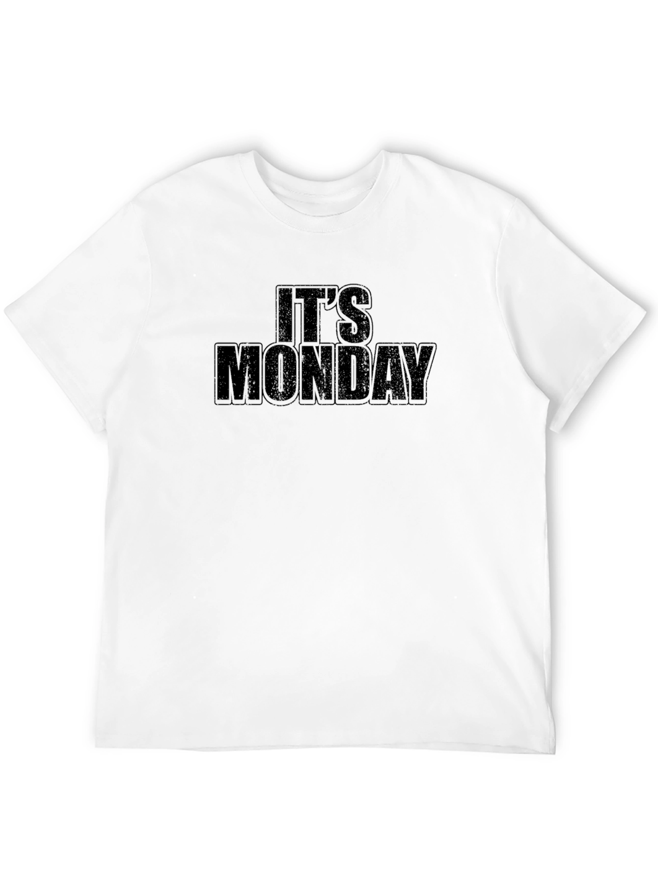 Black It's Monday Graphic Tee - Black Casual T-Shirt view 12