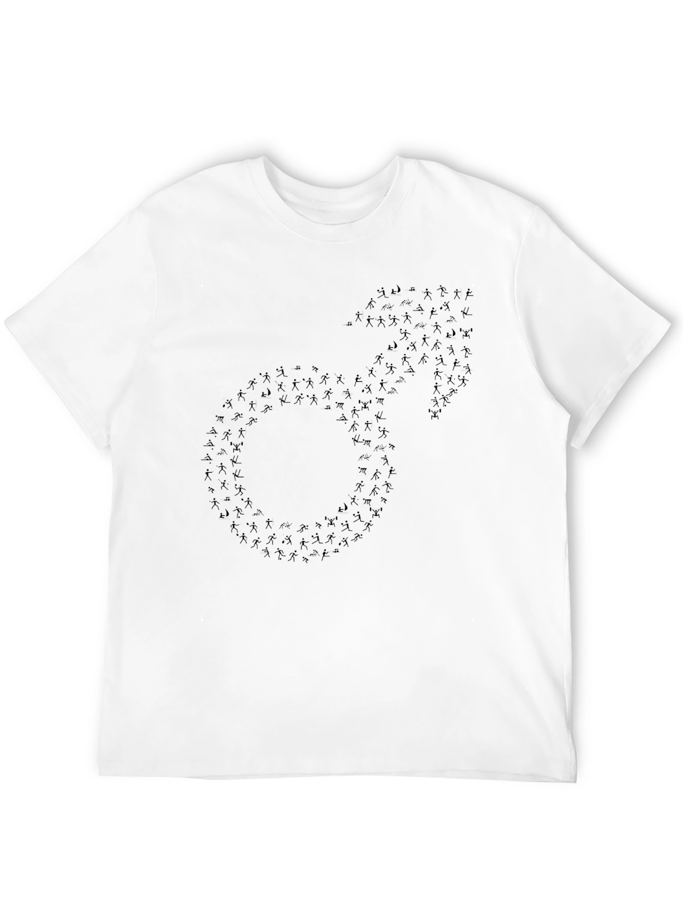 Black Novelty Male Symbol Graphic T-Shirt view 12
