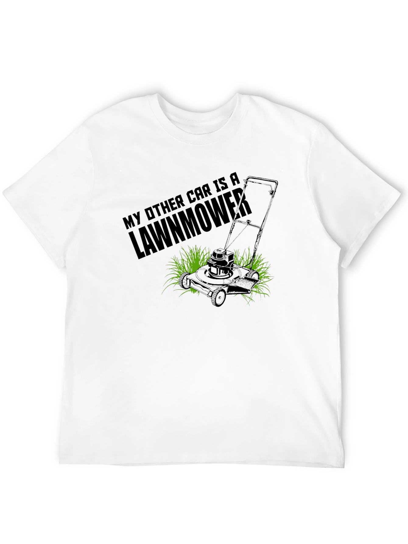 Black My Other Car Is A Lawnmower Black T-Shirt view 12